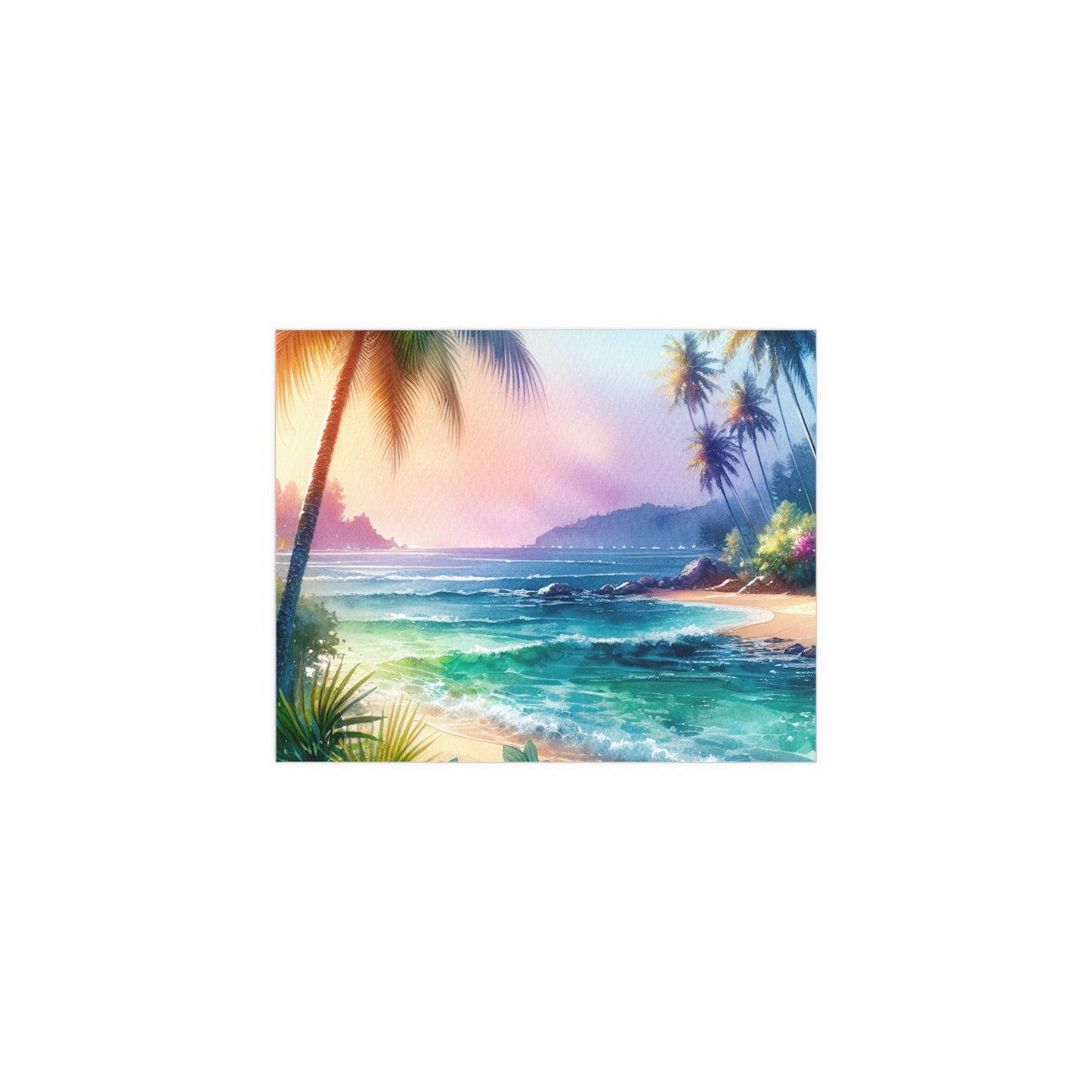 Vibrant Silk Wall Art for Home & Garden, Tropical Beach Decor, Indoor/Outdoor Silk Posters, Nature Love Gift, Summer Vibes
