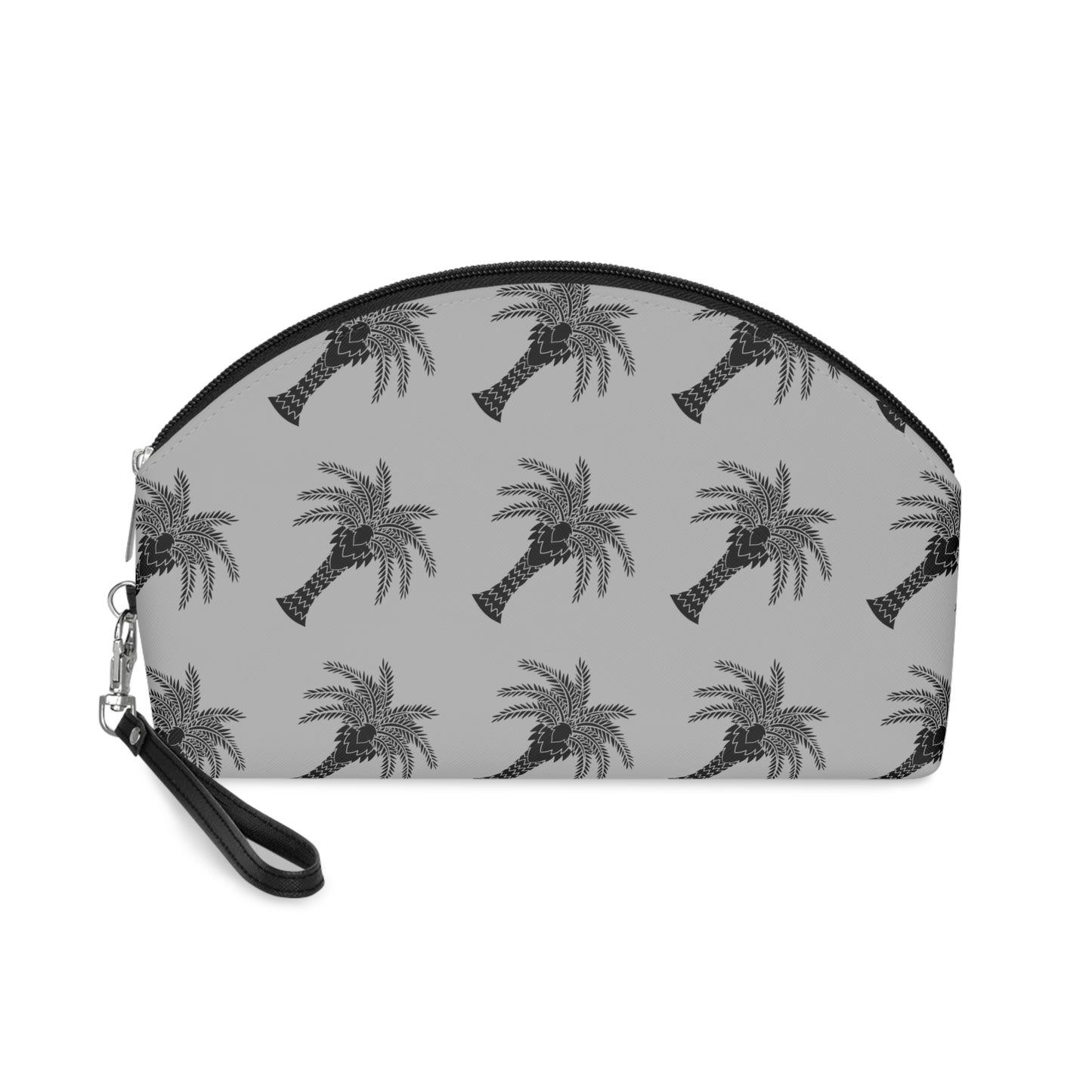 Makeup Bag - Art Deco Palm, light grey