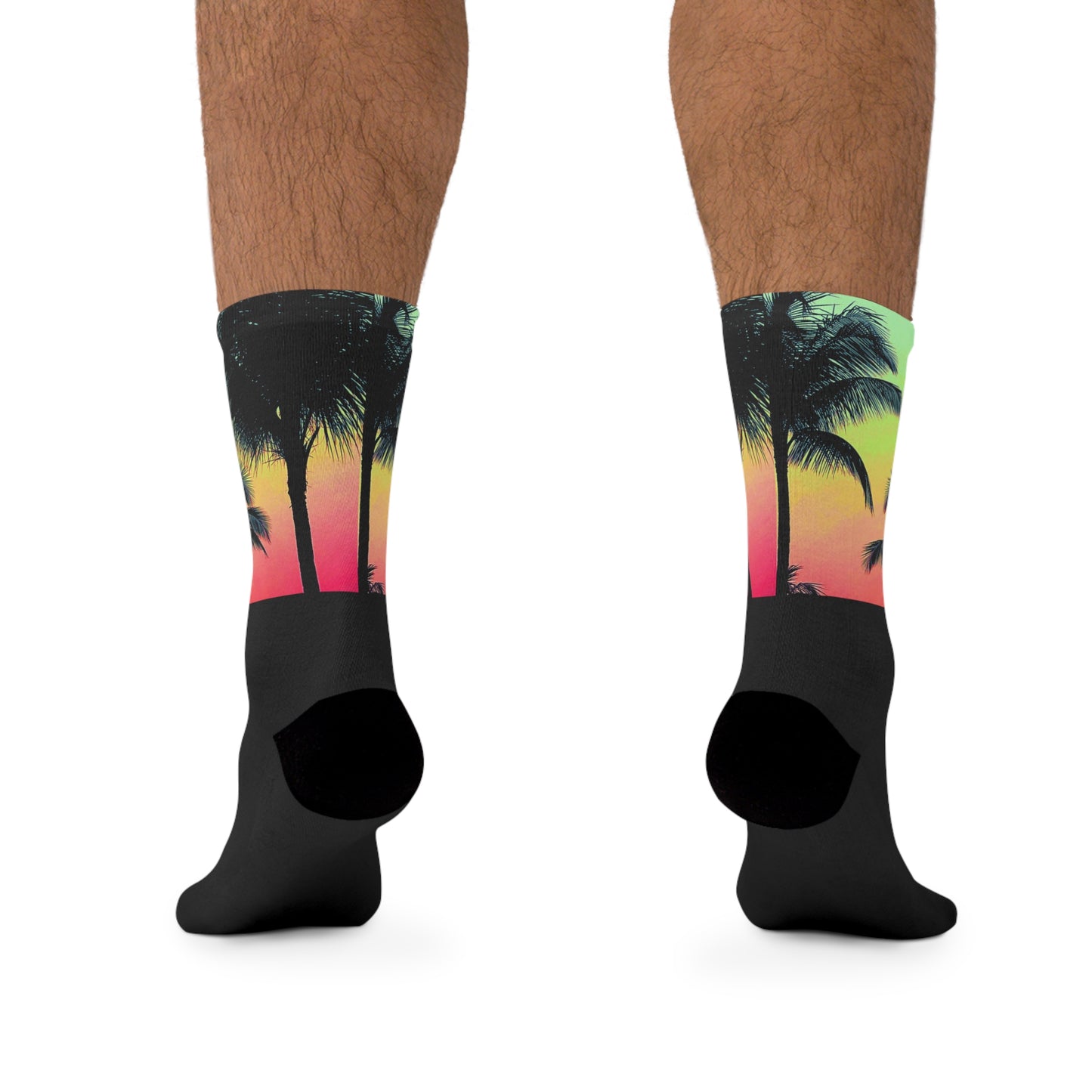 Recycled Poly Socks, Palm Glow Sangria