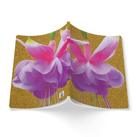 Softcover Journal - Two Fuchsias, Gold