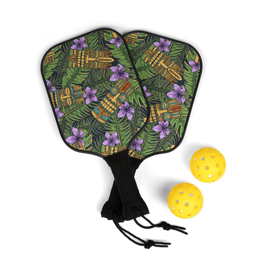 Pickleball Kit - Tiki Purple Greenery