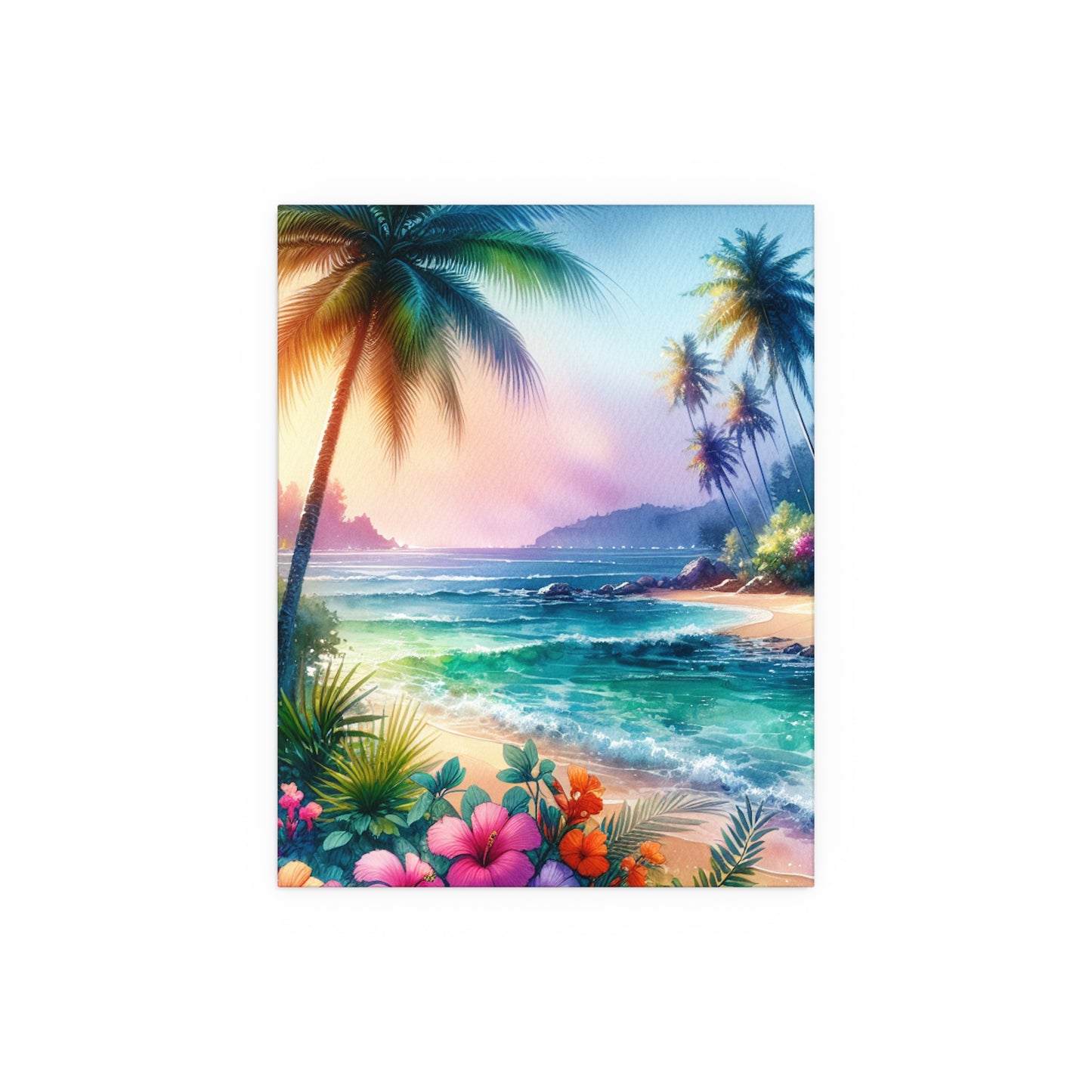 Vibrant Silk Wall Art for Home & Garden, Tropical Beach Decor, Indoor/Outdoor Silk Posters, Nature Love Gift, Summer Vibes