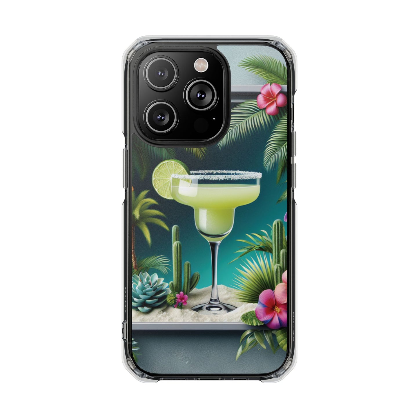 Tropical Margarita Magnetic Clear Phone Case, Many Models