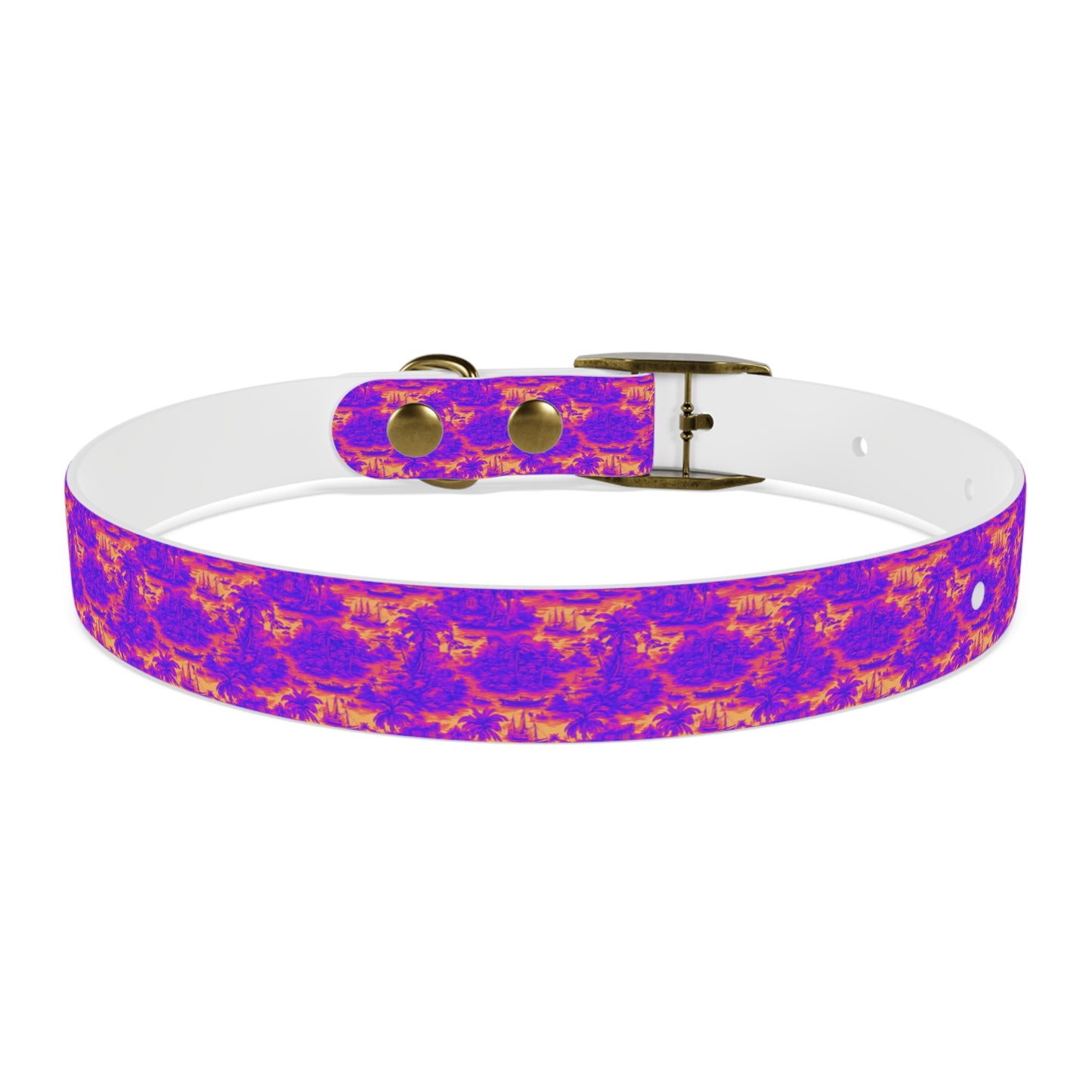 Dog Collar - Crazy Cool Tropical Toile