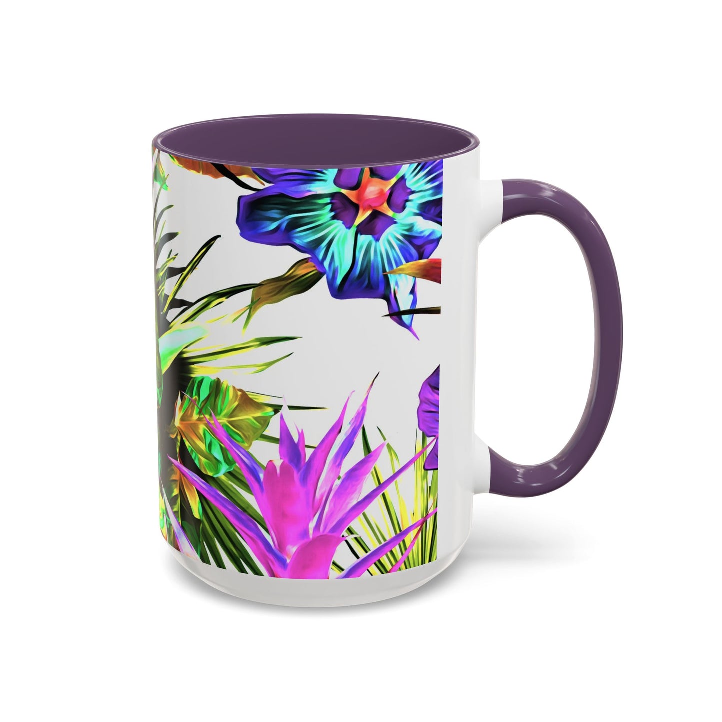 Accent Coffee Mug (11, 15oz), Plant Palooza, white / Various Colors