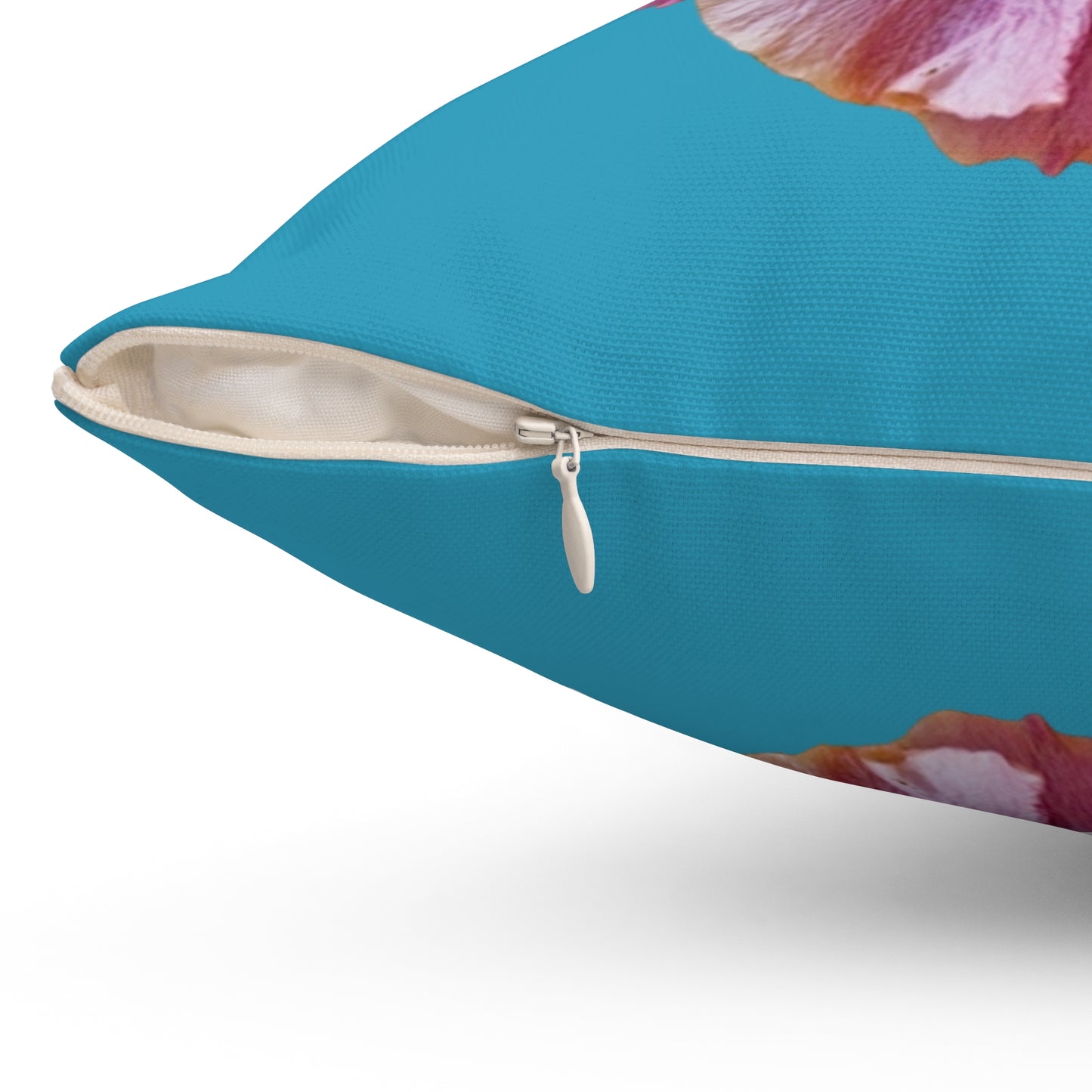 Decorative Pillow - Accent Cushion, 4 Sizes / Photo Purple Hibiscus, Turquoise