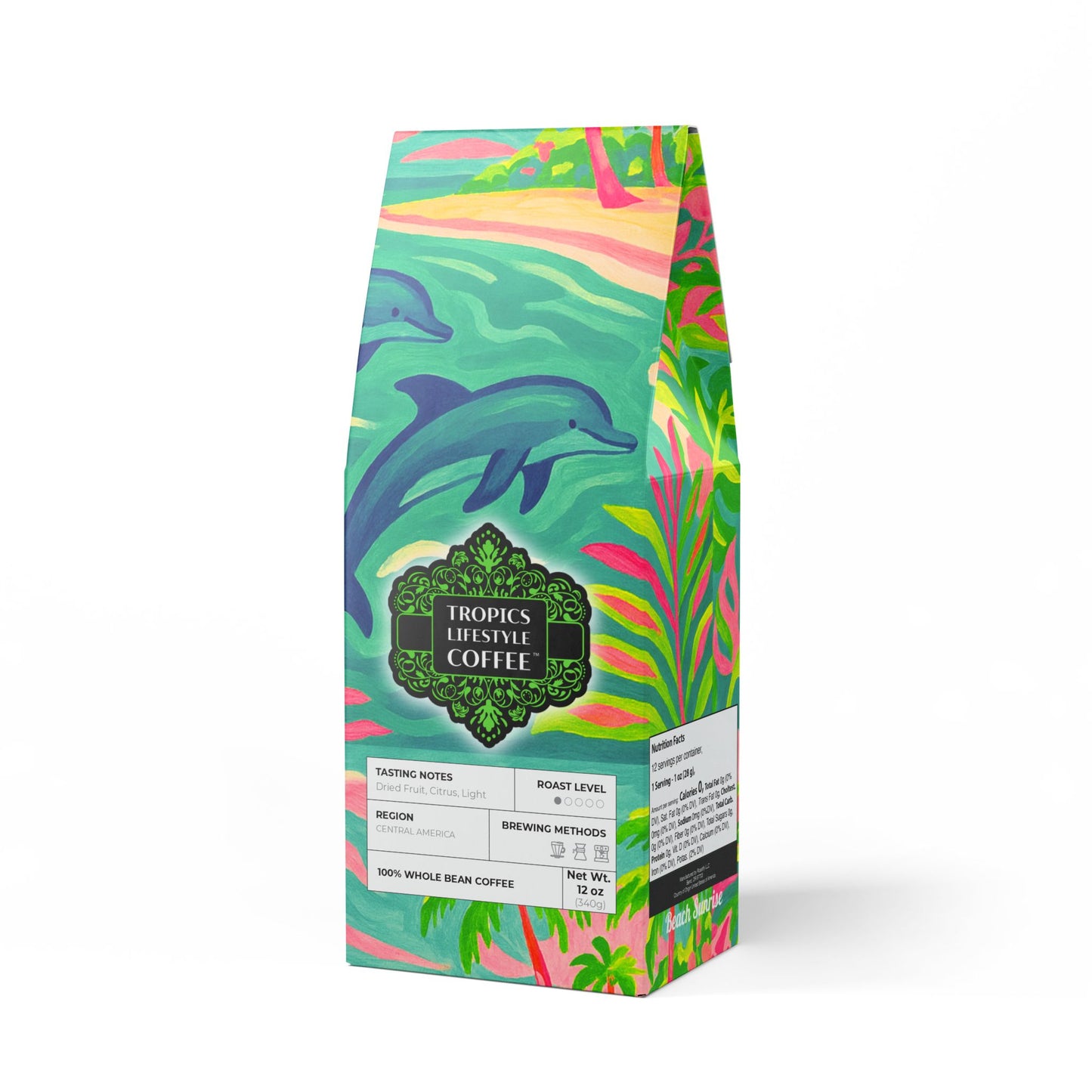 Beach Sunrise Blend™ (Light Roast) Specialty Grade Craft Coffee / Jumping Dolphines