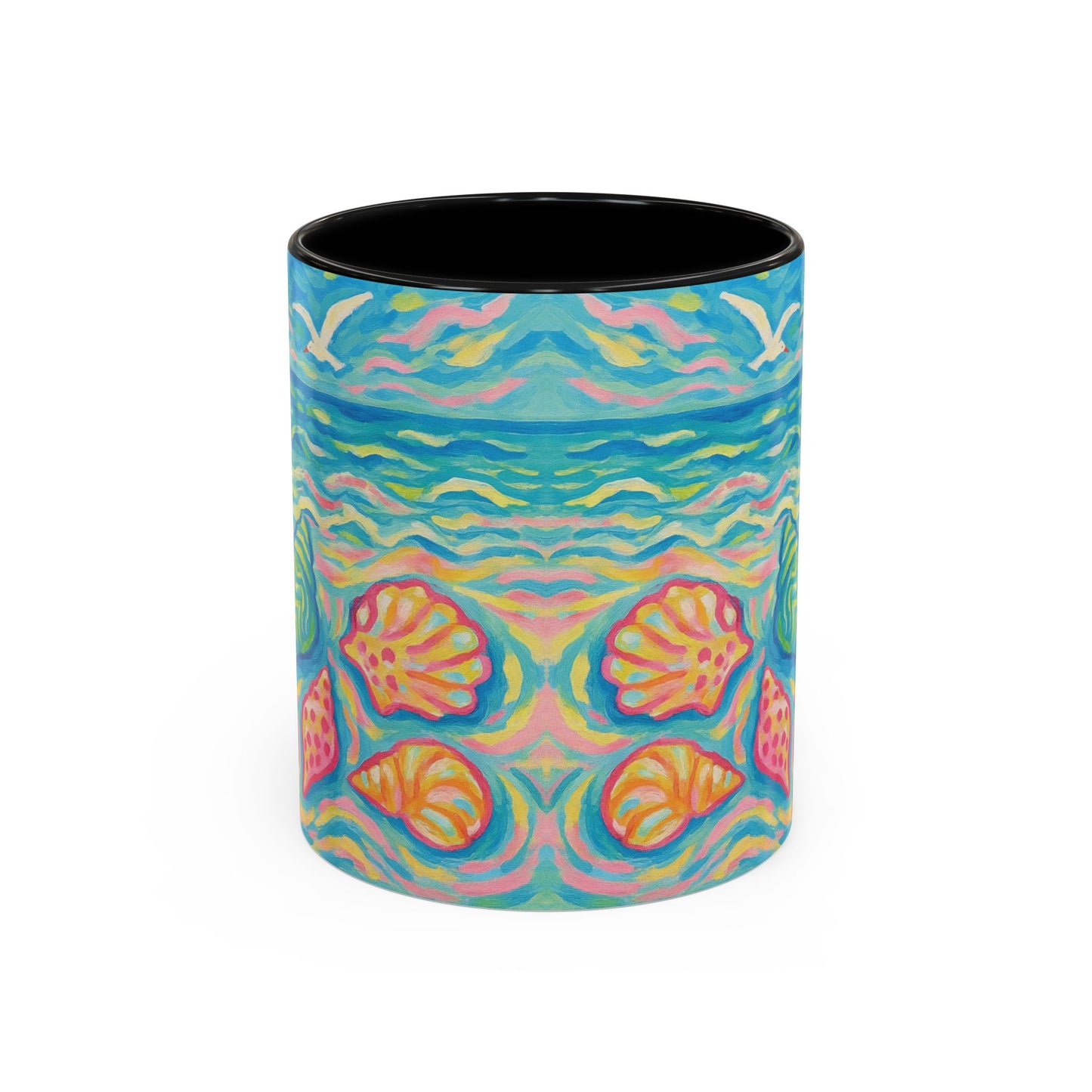 Accent Coffee Mug (11, 15oz), 8 Colors - Glow Seashells