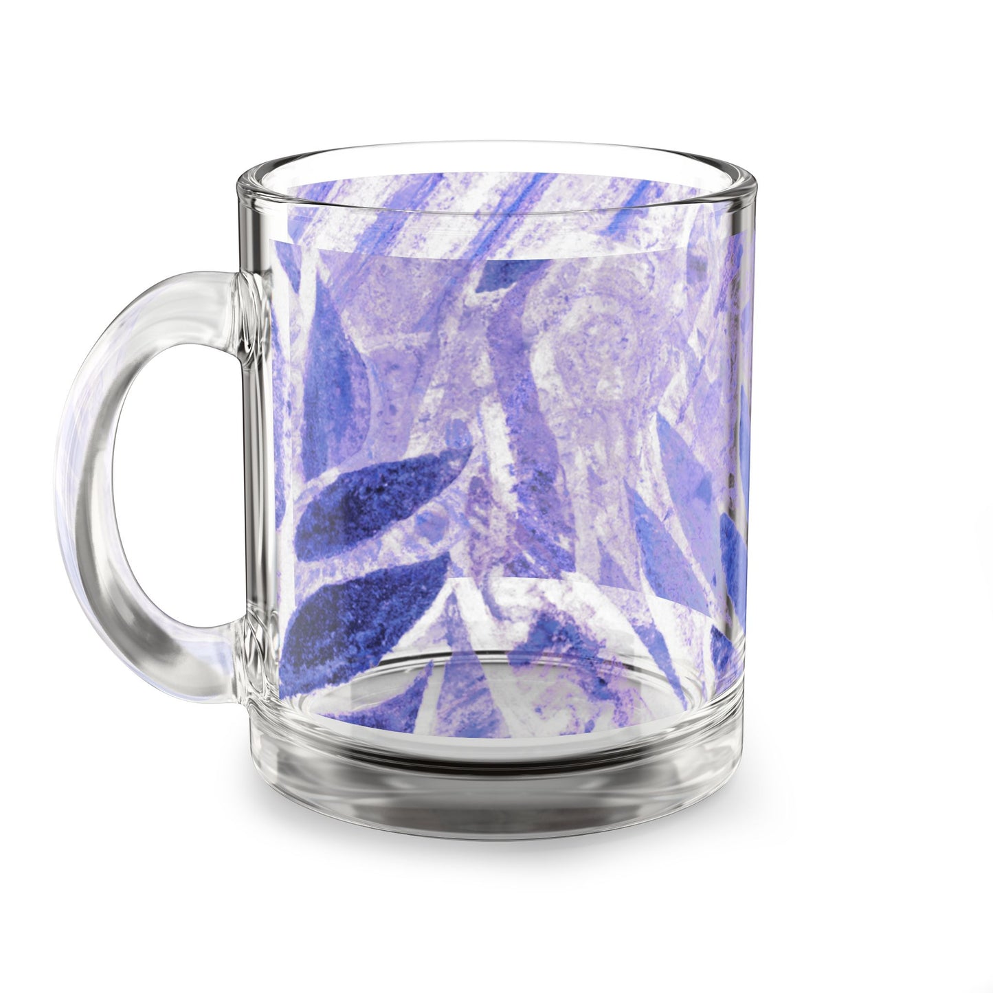 Tropical Glass Mug - 10oz Coffee Cup / Amazon Whimsy, Purple