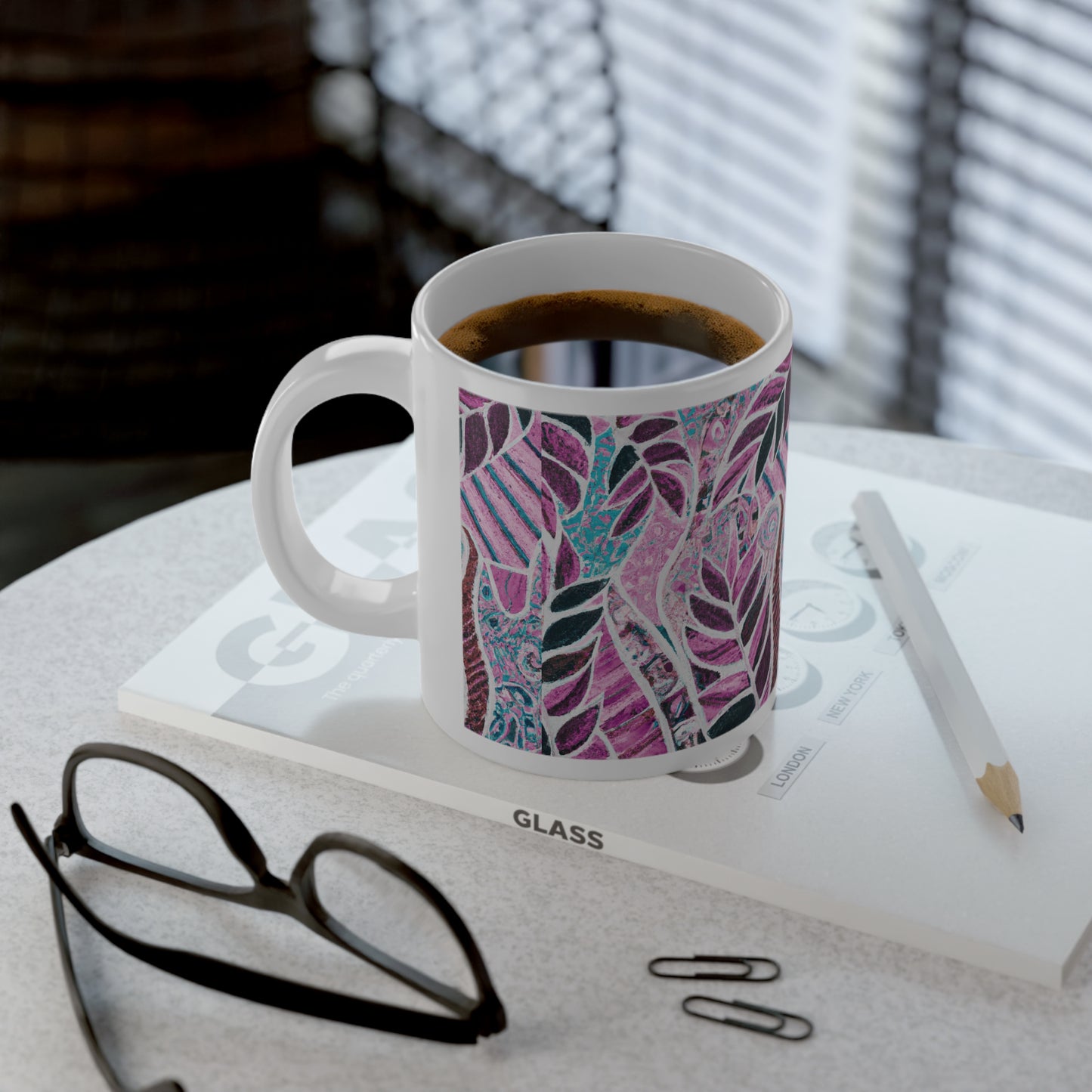 Jumbo Mug, 20oz, Amazon Whimsy Pink | Tropical Coffee Cup