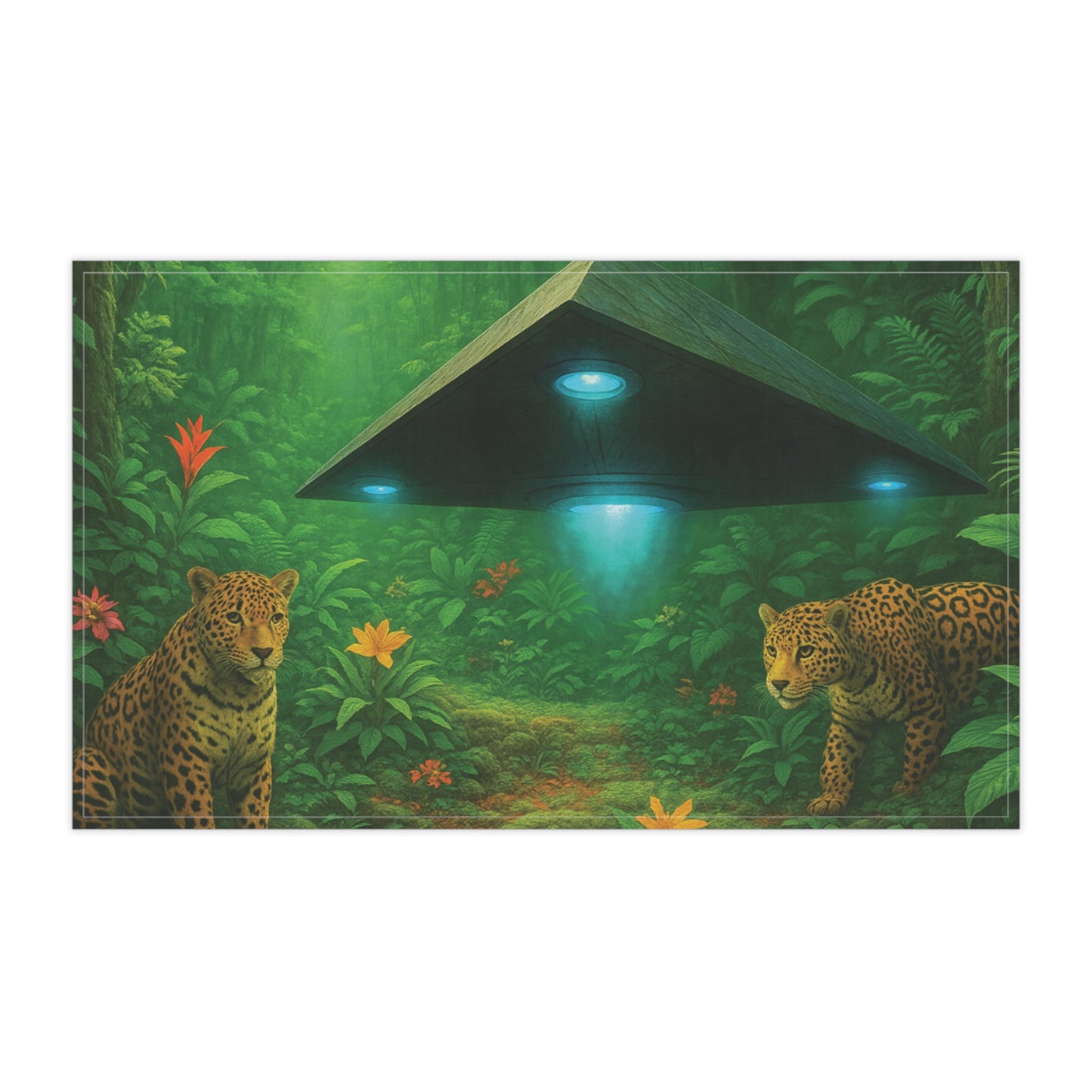 Tea Towels (cotton, poly) / UFO and Jaguars