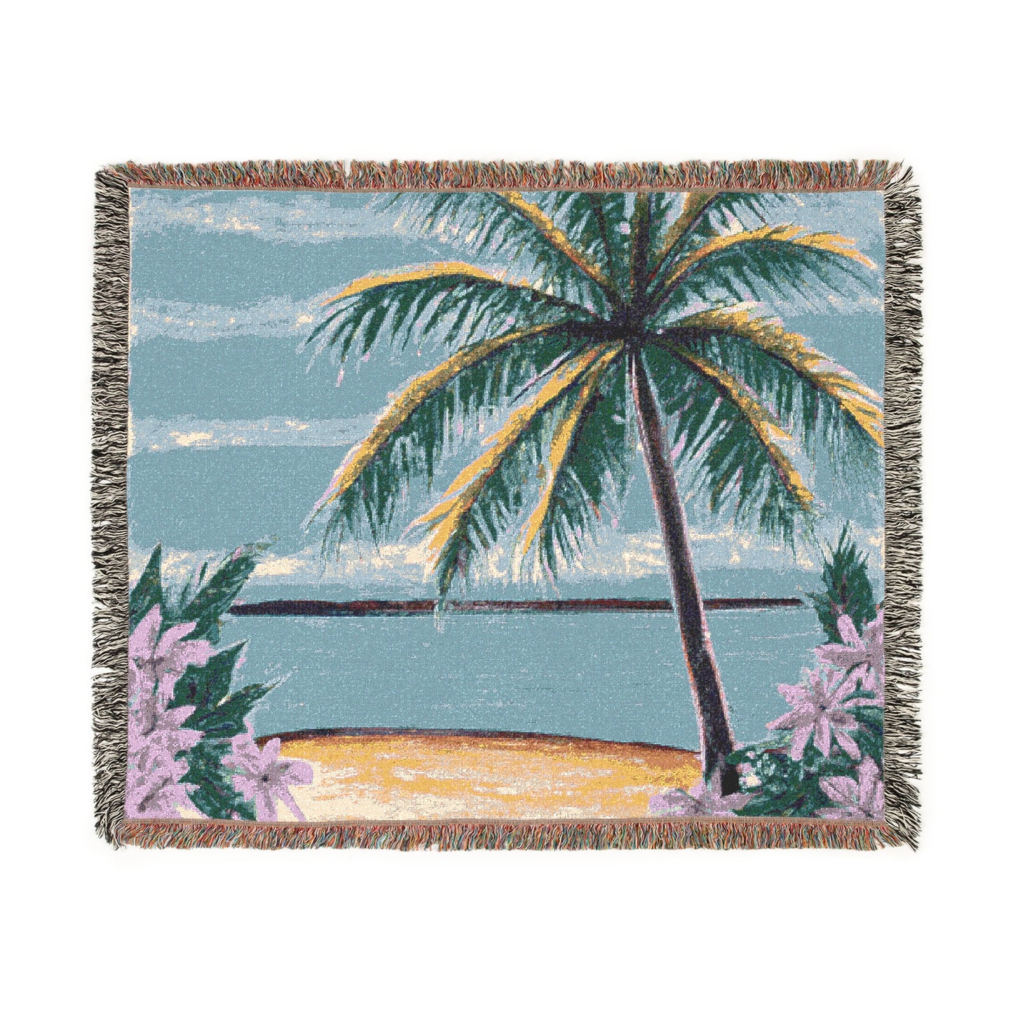 Woven Blanket, 3 Sizes - Tropical Home Decor / Calm Beach