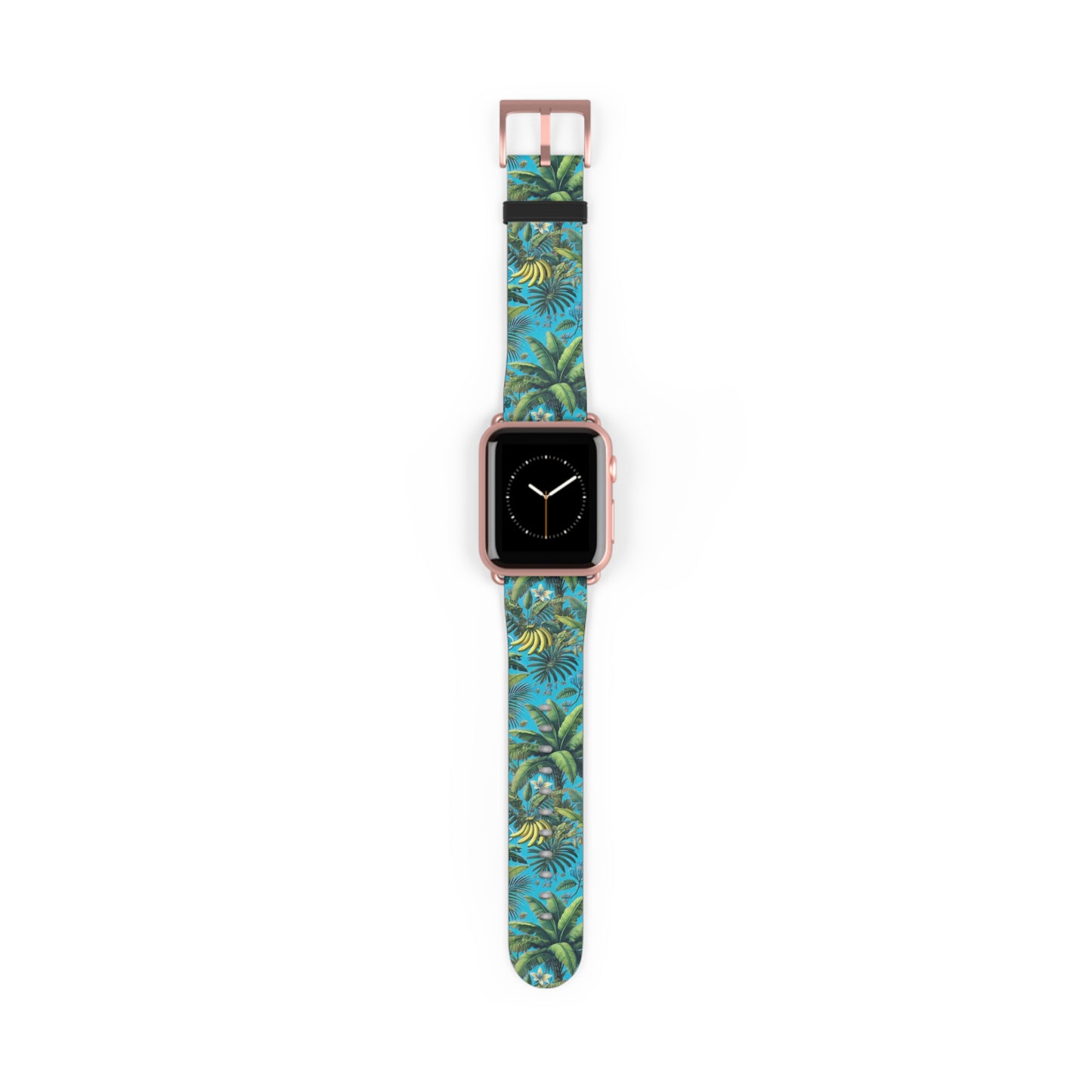 Apple Watch Band - Palms and More Tropical Fruit, Aqua Blue
