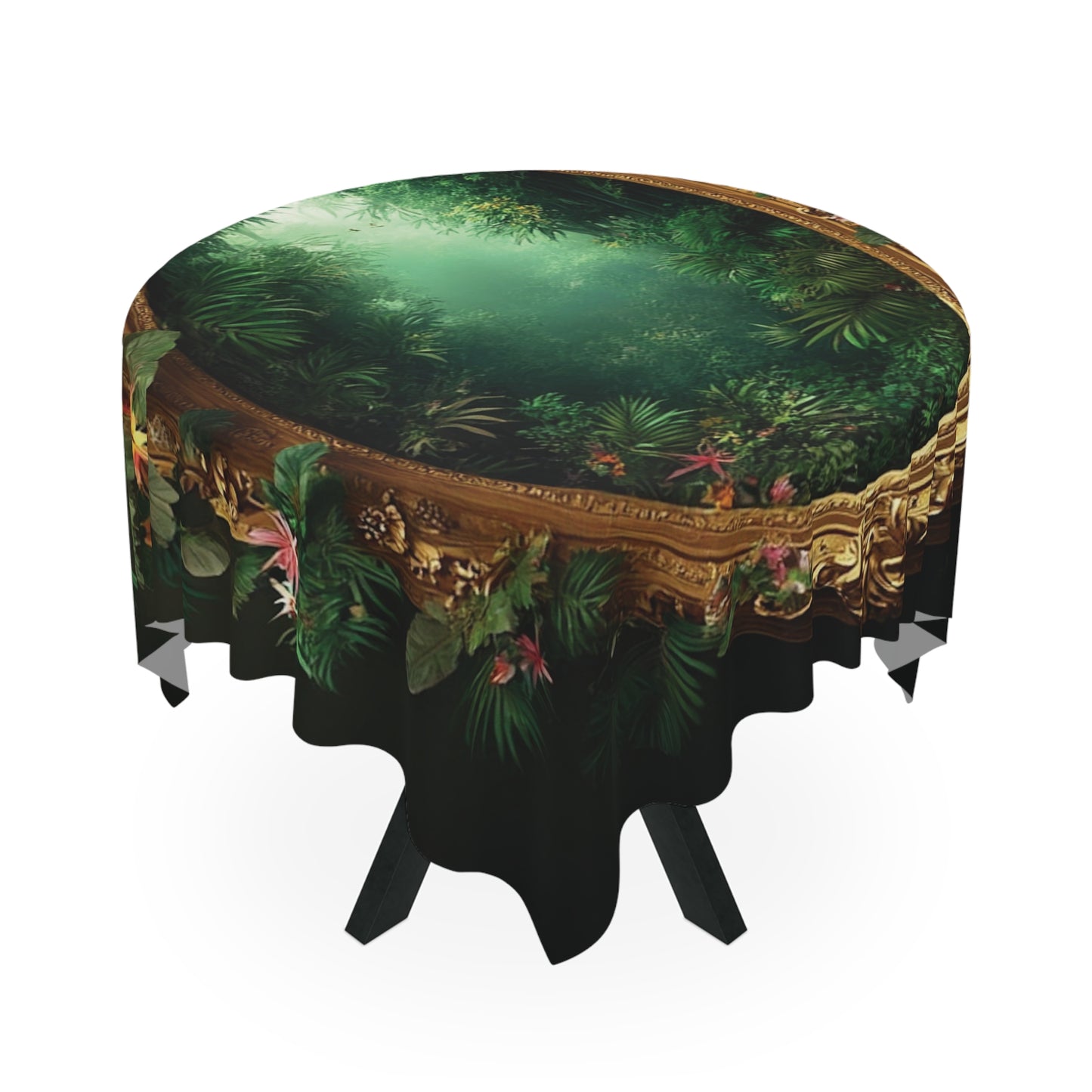 Golden Portal to Paradise Tablecloth, 55" x 55"