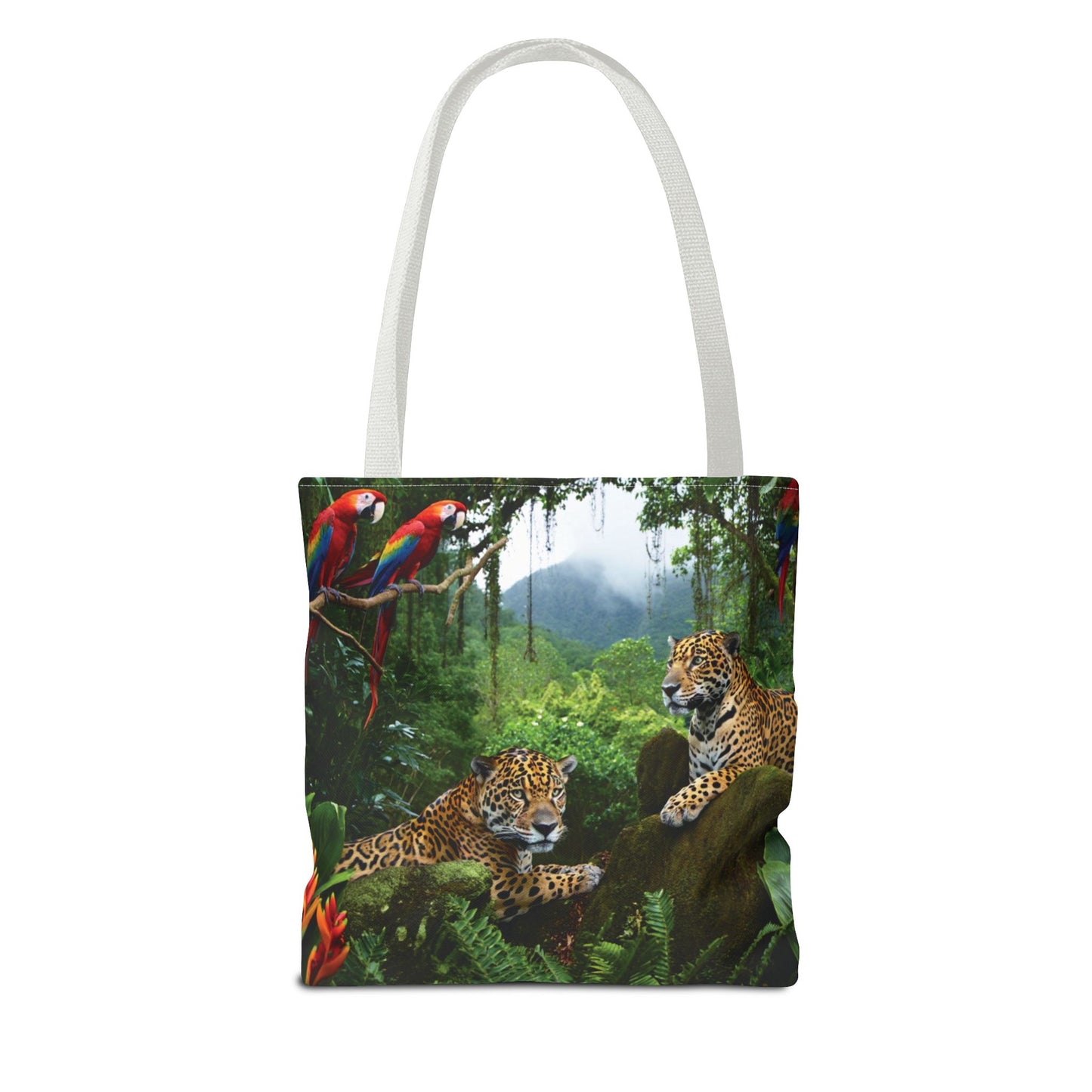 Jaguars and Parrots Tote Bag - 3 Sizes
