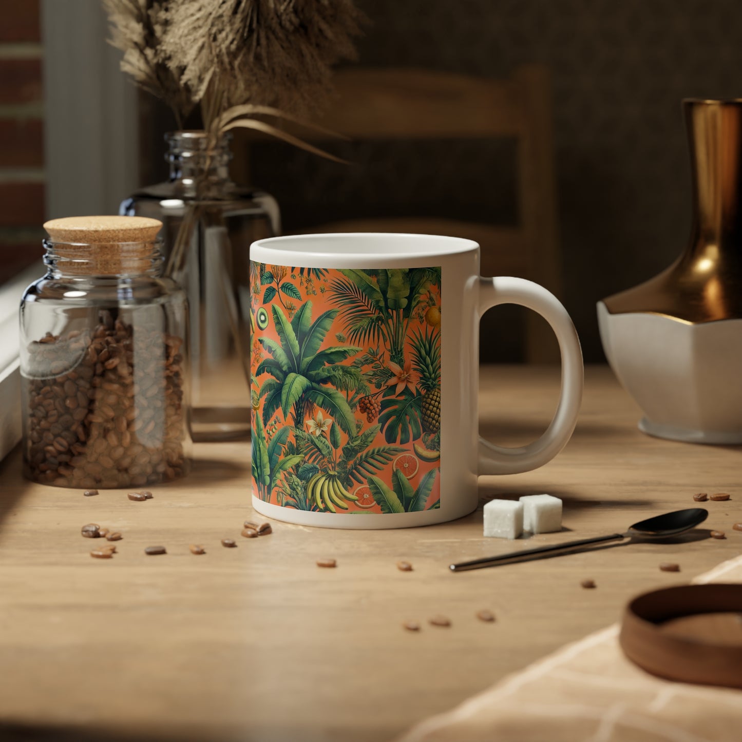 Jumbo Mug, 20oz, More Tropical Fruit Orange | Tropical Coffee Cup