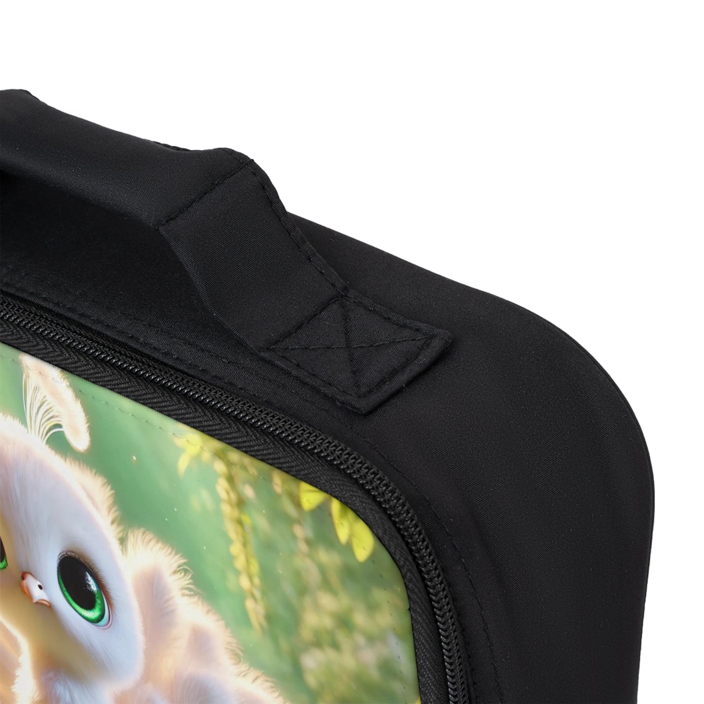 Baby White Peacock Lunch Bag - Eco-Friendly Insulated Tote, Adult and Child Lunchbox / Perfect for Picnics, Beach Outings