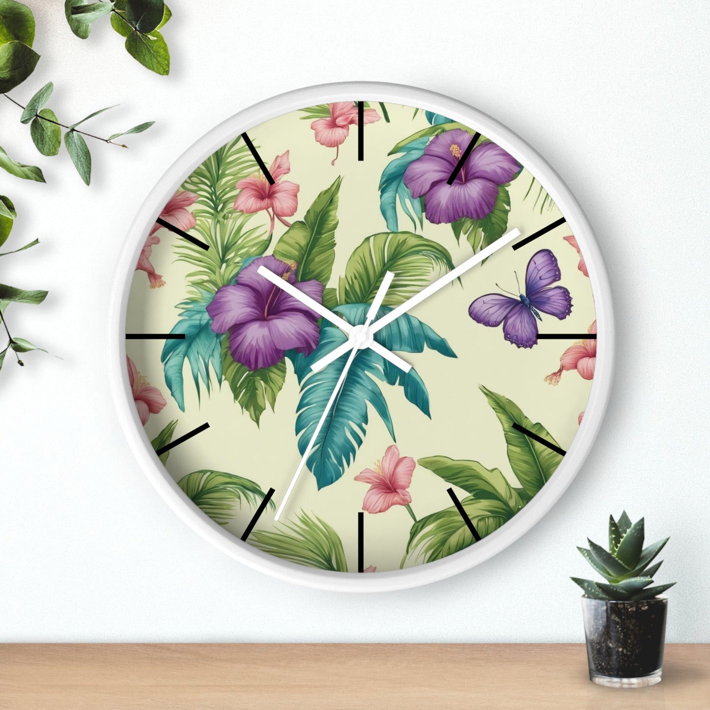 Wall Clock, Mary's Garden Toile, Hands/Base Variants