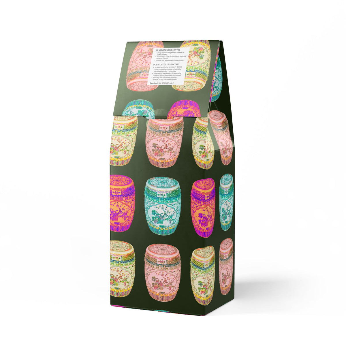 Rainforest Mist™ Single Origin DECAF (Medium Roast) Specialty Grade Coffee / Tropical Garden Stools
