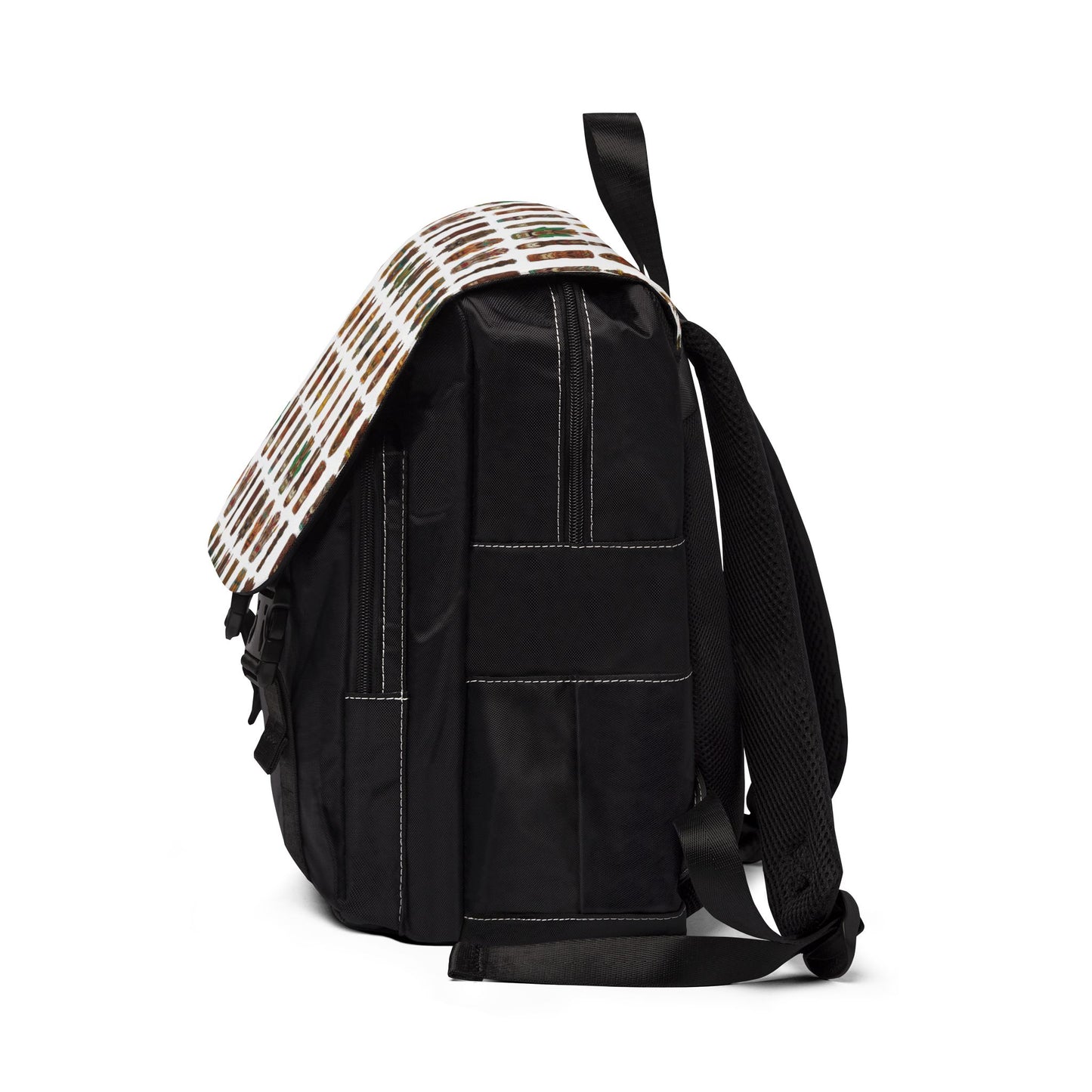 Tropical Casual Backpack - Perfect for Everyday Adventures / Tiny Tiki Dudes, White