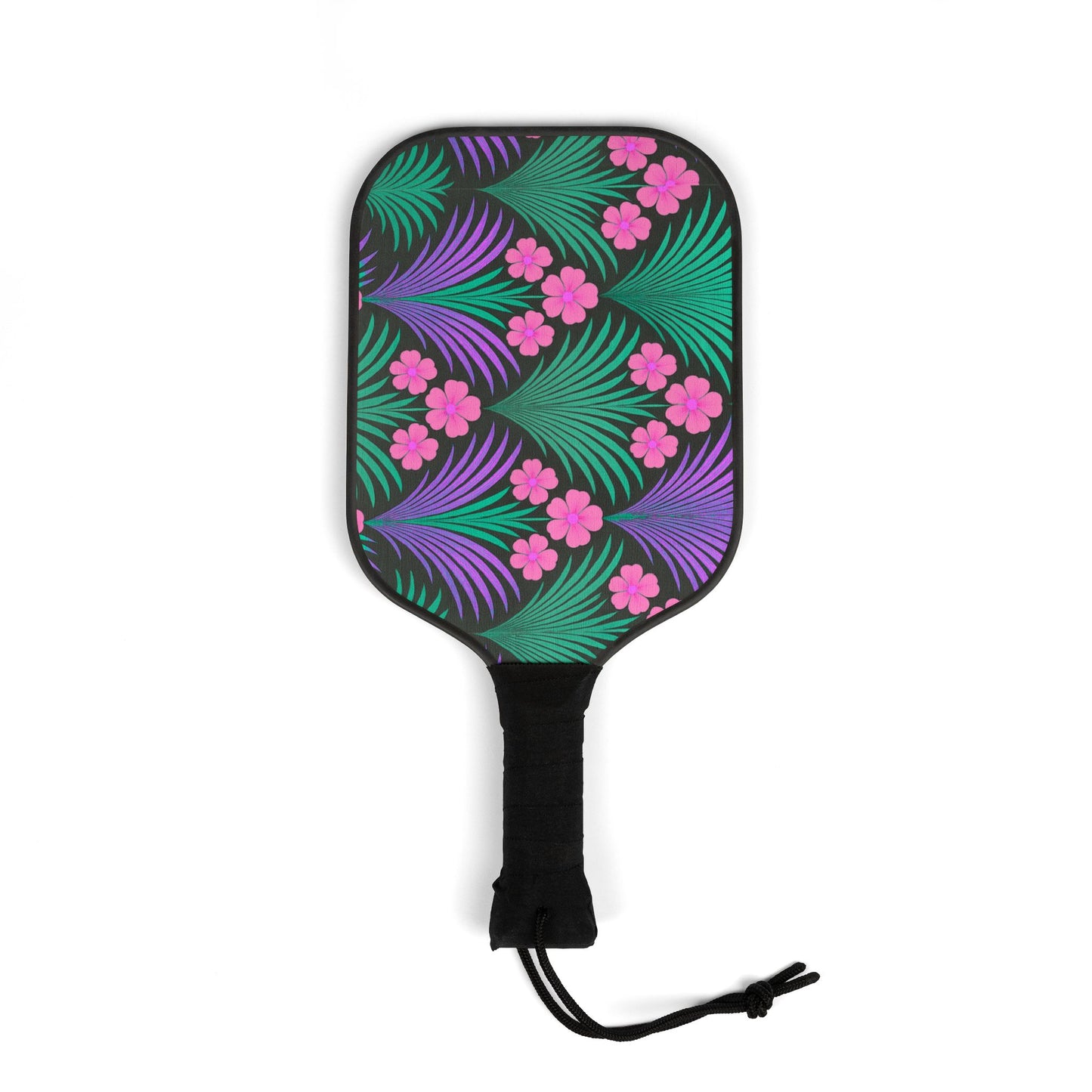 Tropical Pickleball Kit - Beach Vibe Paddles & Balls Set / Midnight Hibiscus Deco