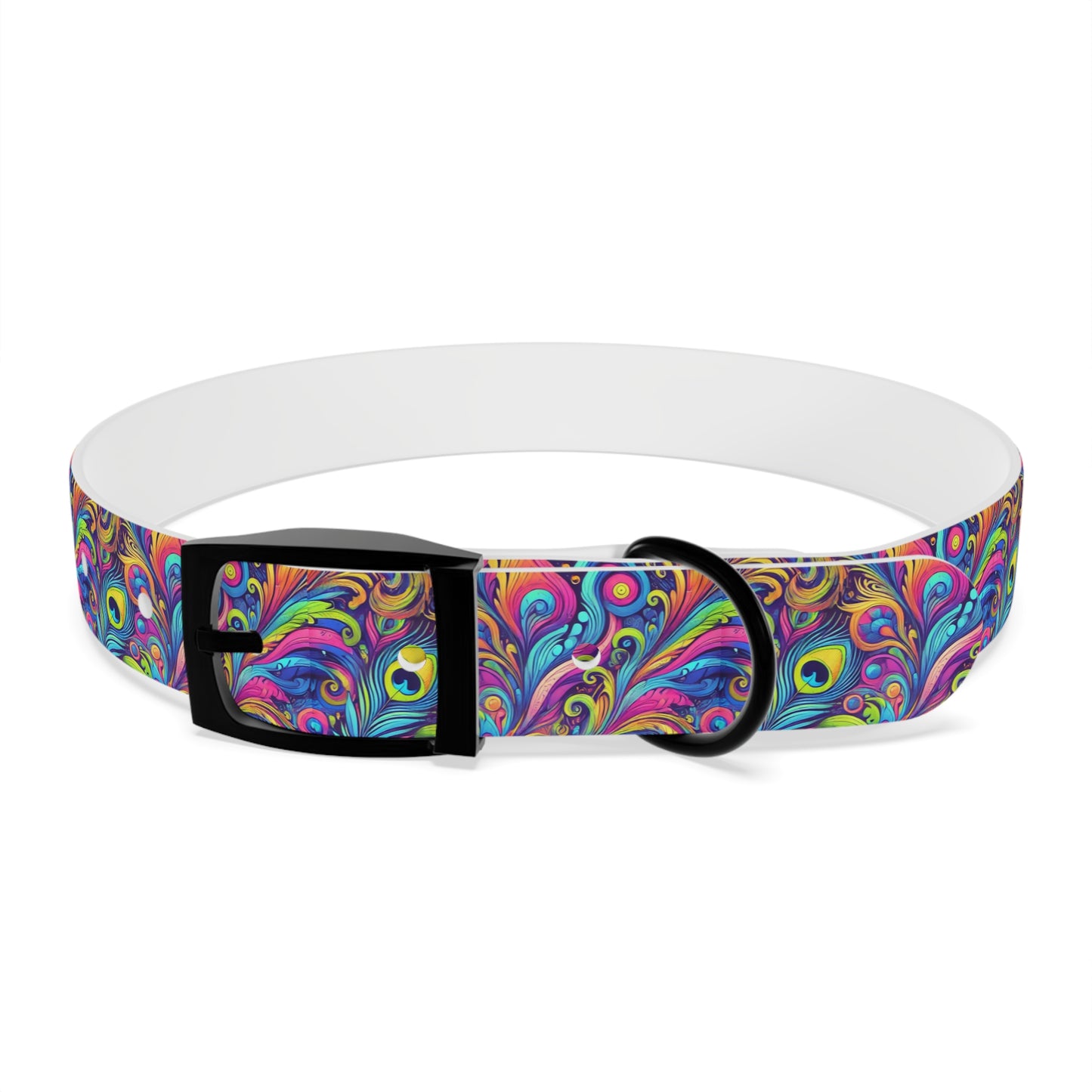Tropical Dog Collar - Fun and Playful Pet Accessory / Feather Currents Pop