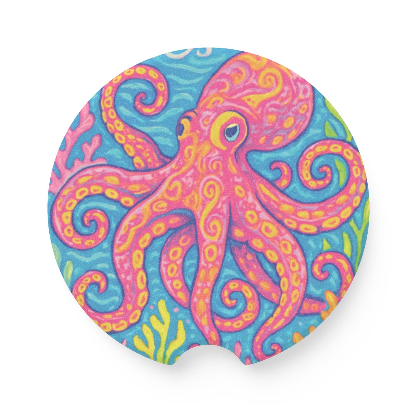 Soapstone Car Coaster - Kraken Joe