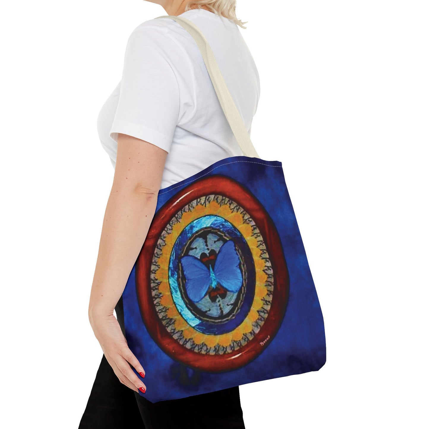 Real Oval Butterfly Wing Art Tote Bag - 3 Sizes