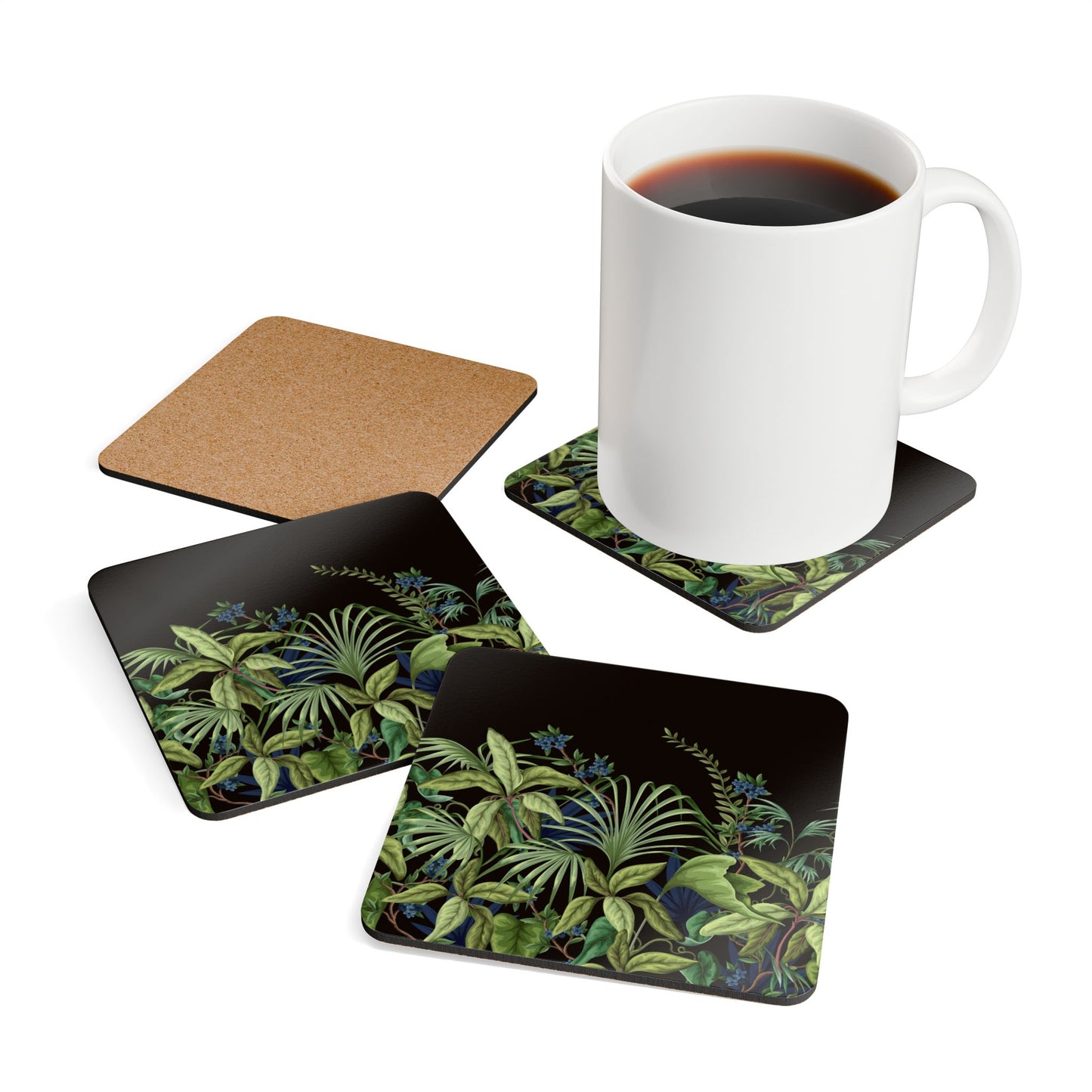 Coaster Set - Midnight Jungle