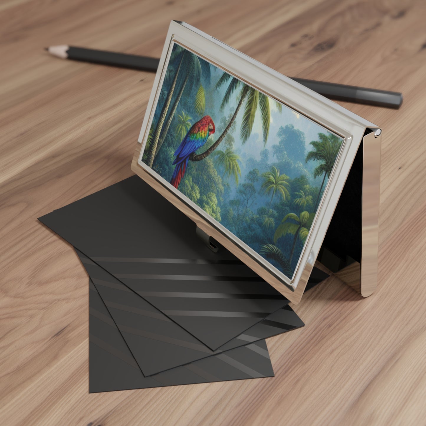 Business Card Holder/Case - Rainforest Sleeping Beauty Parrot