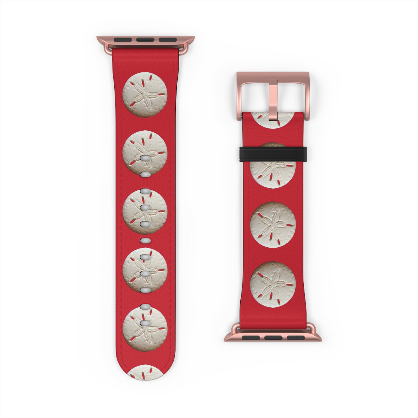 Apple Watch Band - Sand Dollar Parade, dark red