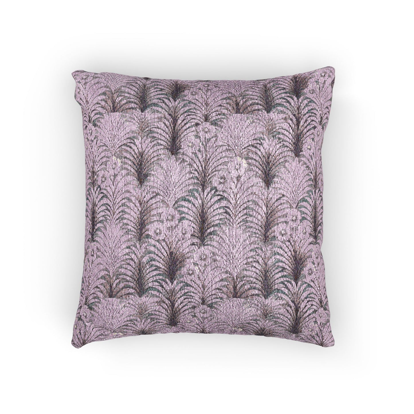 Woven Pillow, 17"W x 18"L - Sunrise Palms, Lt. Pink