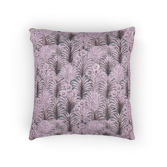 Woven Pillow, 17"W x 18"L - Sunrise Palms, Lt. Pink
