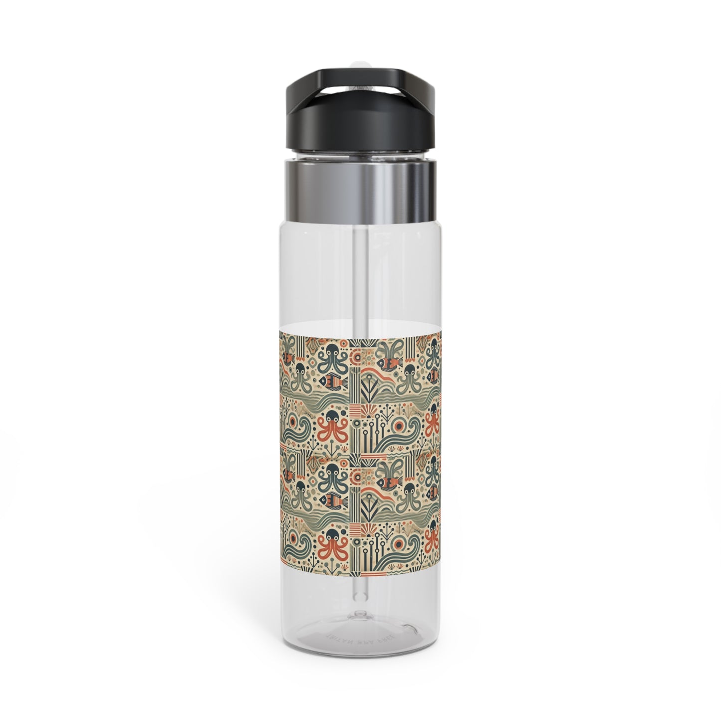 Tropical 20oz Tritan Sport Water Bottle -  Leakproof, Lightweight, BPA-Free / Mid-Century Octopus
