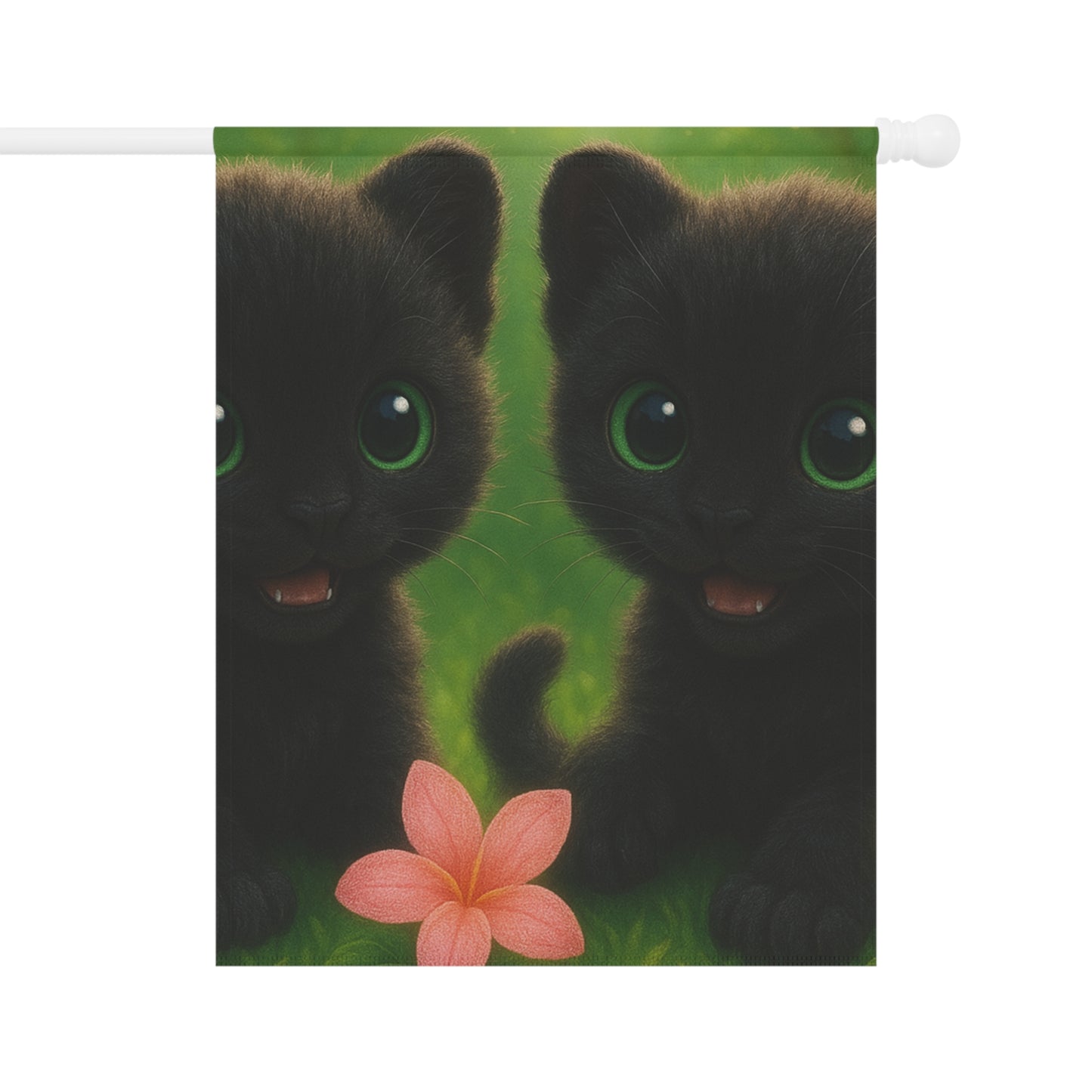 Tropical Garden Flag - Perfect for Outdoor Decor / Baby Black Panthers