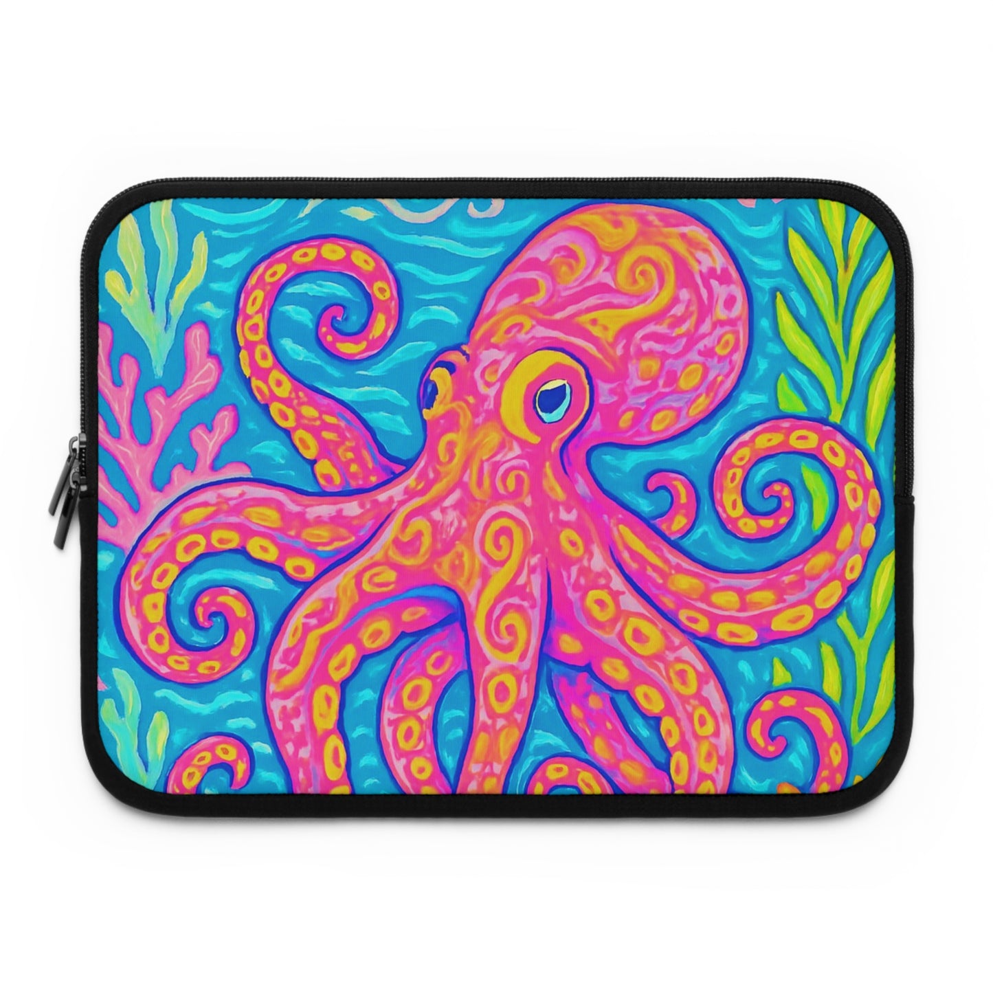 Tropical Laptop Sleeve, 5 Sizes - Perfect for Beach Lovers & Students / Octopus Kraken Joe