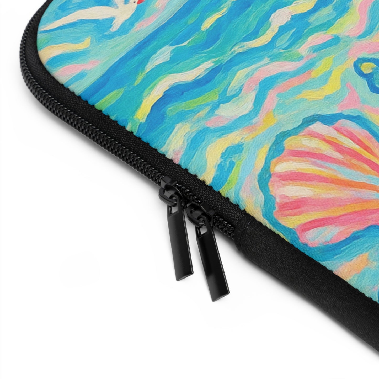 Tropical Laptop Sleeve, 5 Sizes - Perfect for Ocean Lovers & Students / Glow Seashells