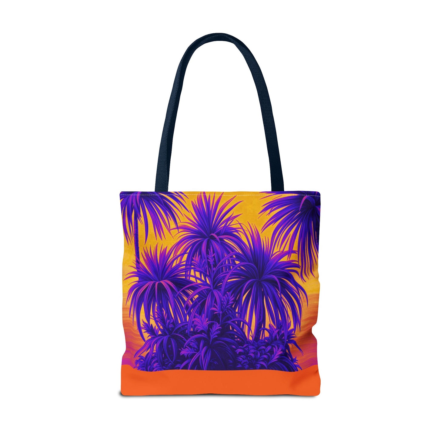 Tiny Palm Island Pop/Orange Tote Bag - 3 Sizes