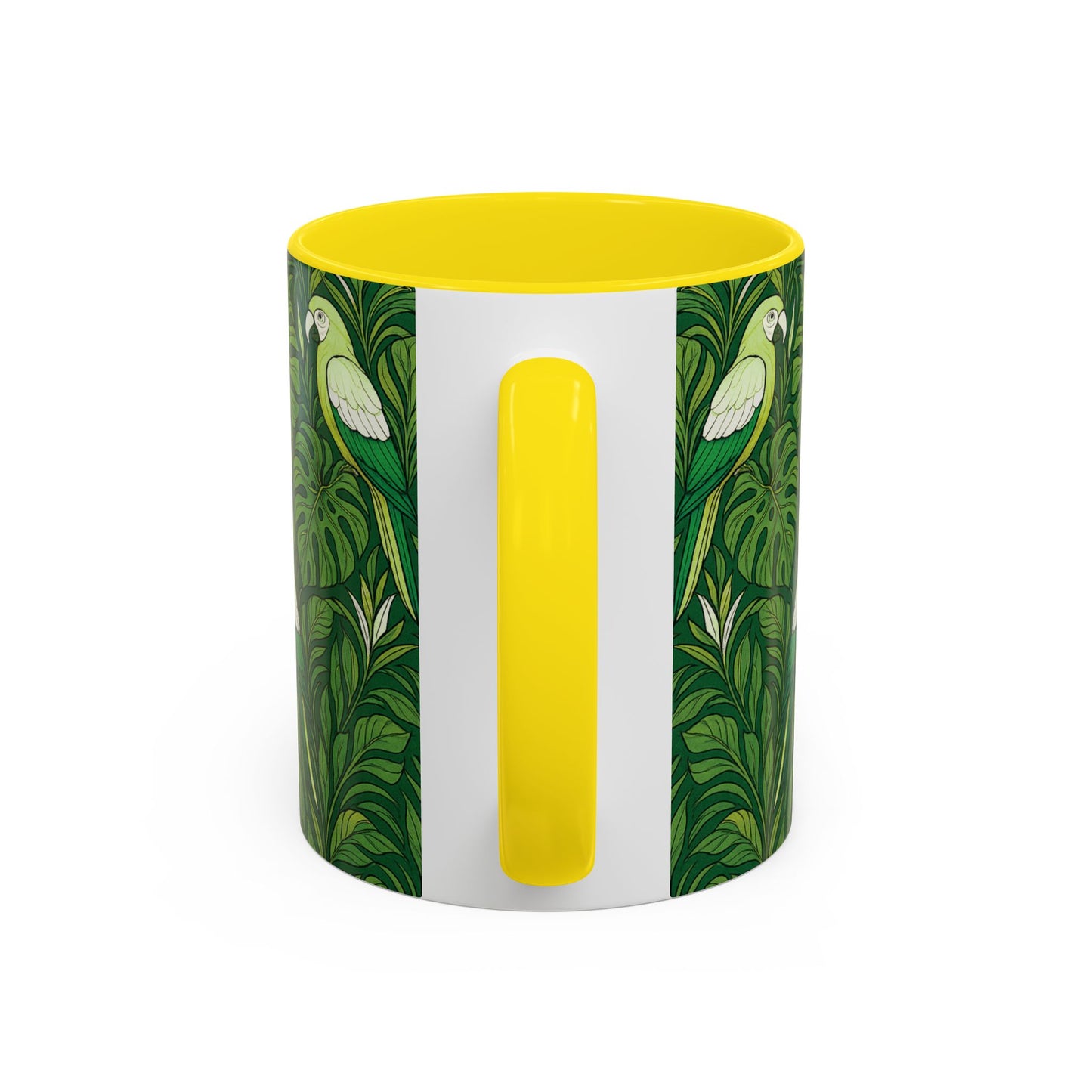 Accent Coffee Mug (11, 15oz), 8 Colors - Parrot Family, Lime