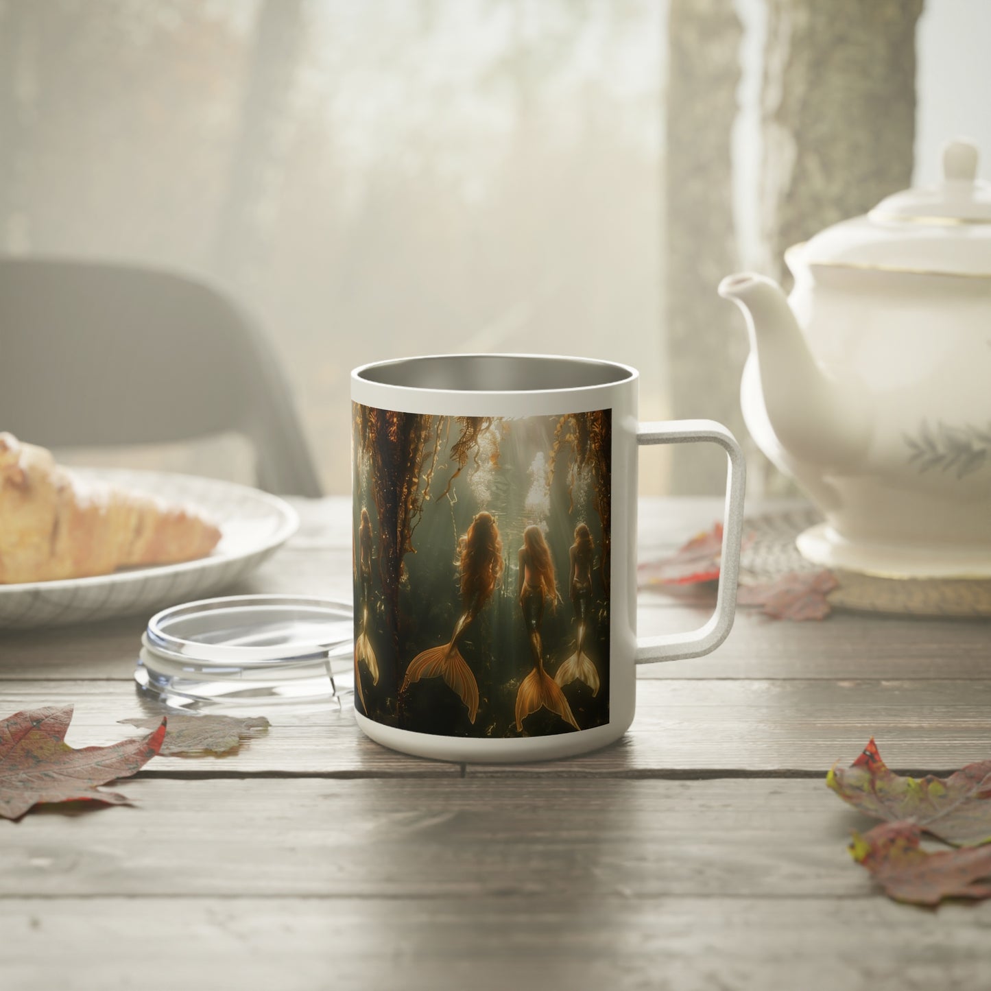 Tropical Insulated Coffee Mug, 10oz / Mermaids on Adventure