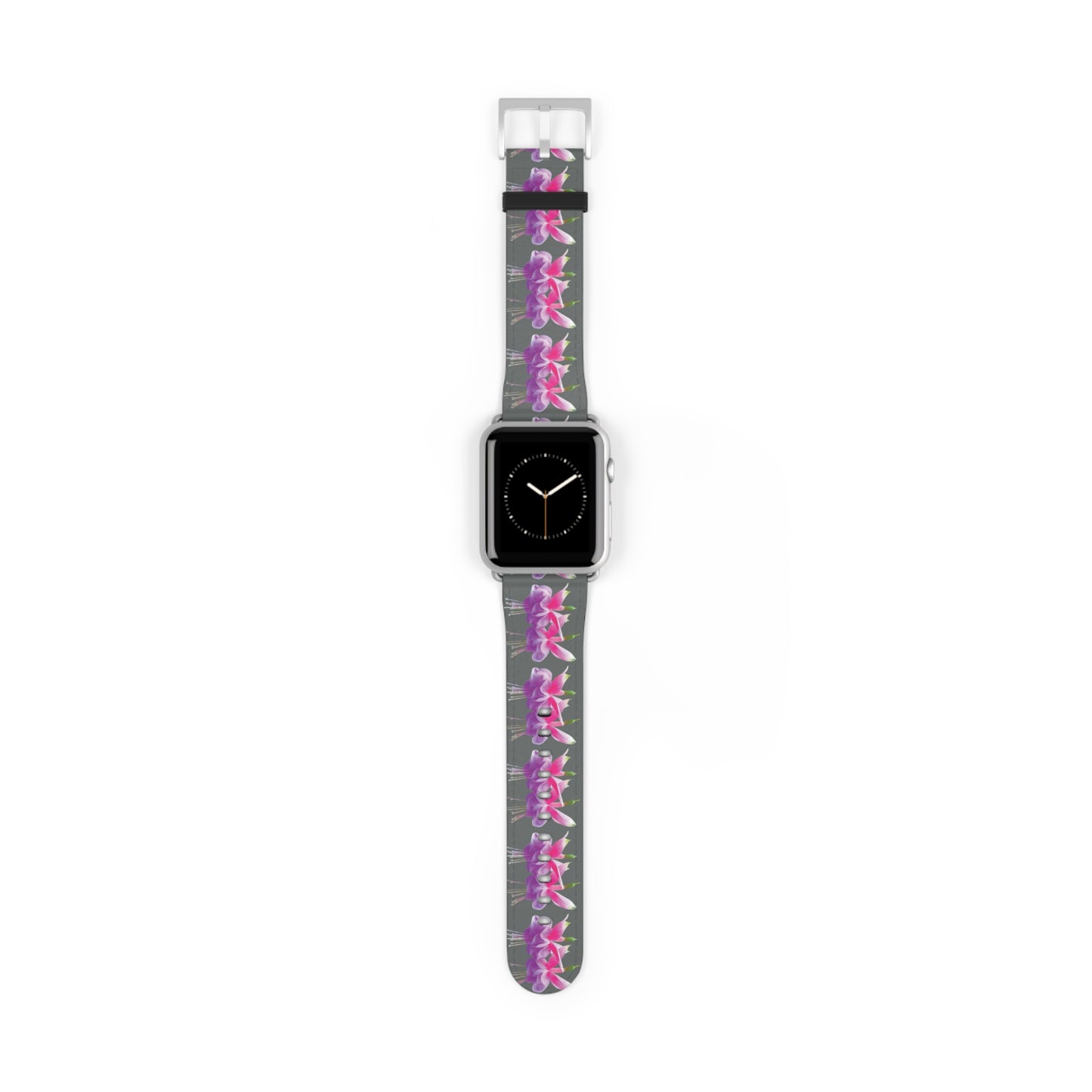 Apple Watch Band - Two Fuchsias, dark grey