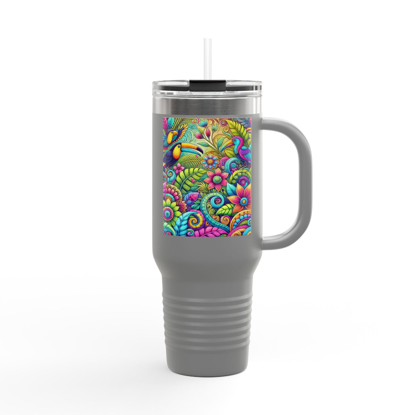 Insulated Travel Mug, 40oz / Rainforest Music - Perfect for Outdoor Adventures