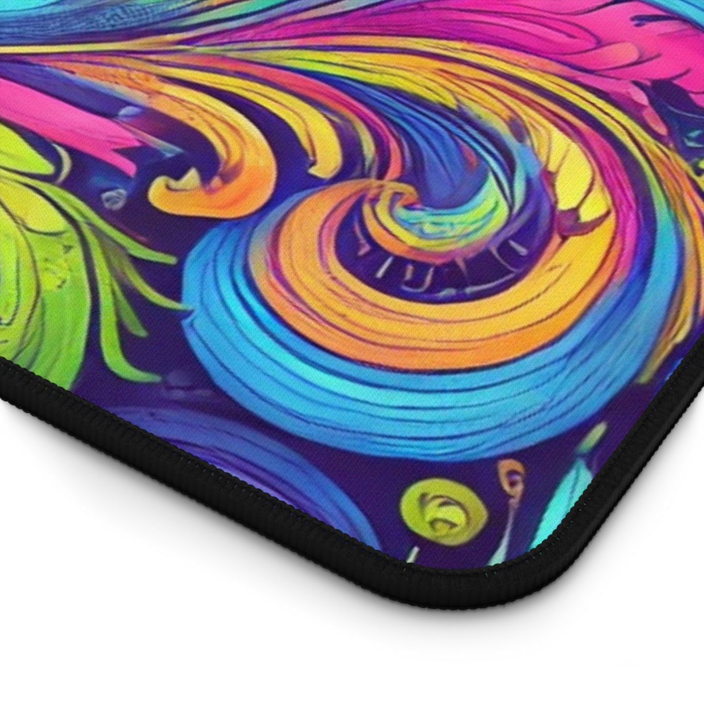 Tropical Mouse Pad/Desk Mat, 2 Sizes - Rainforest Design, Perfect for Home Office / Feather Currents Pop