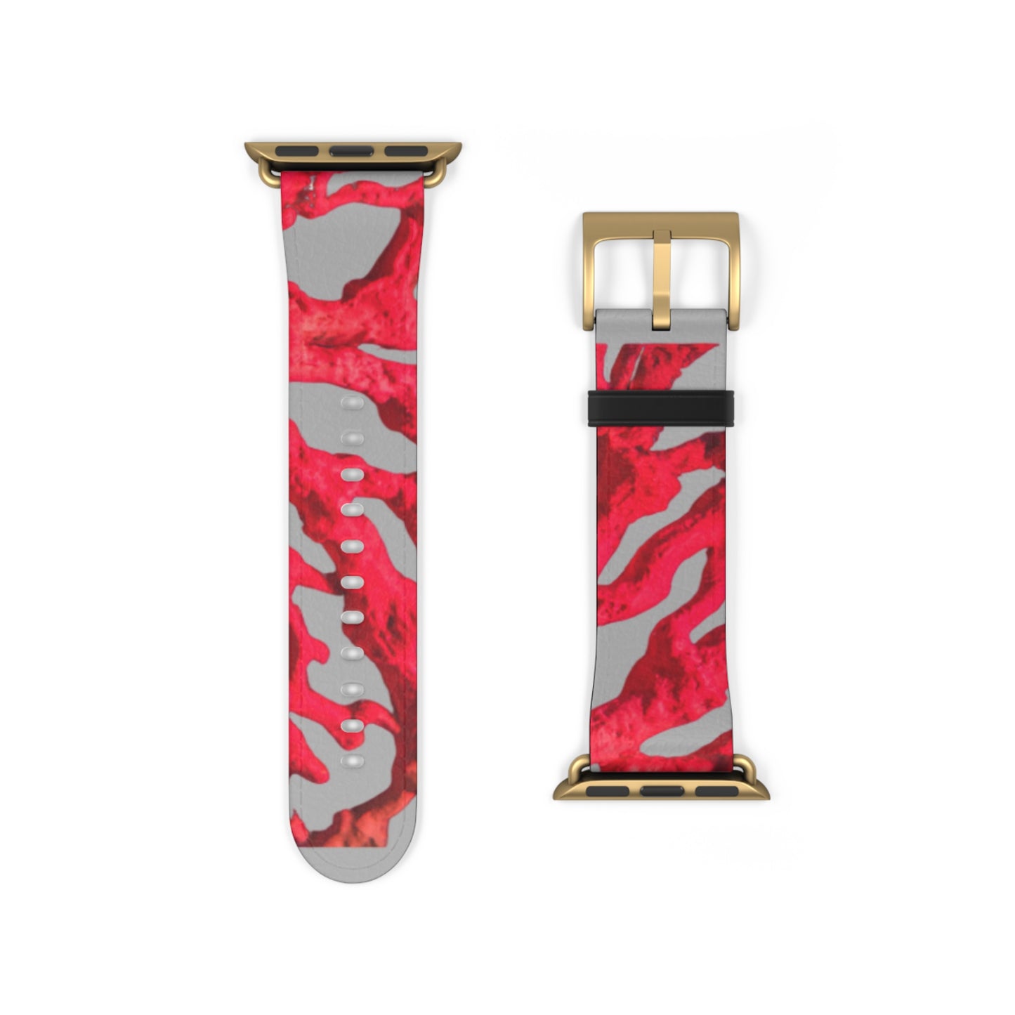 Apple Watch Band - Red Coral, lt. grey background