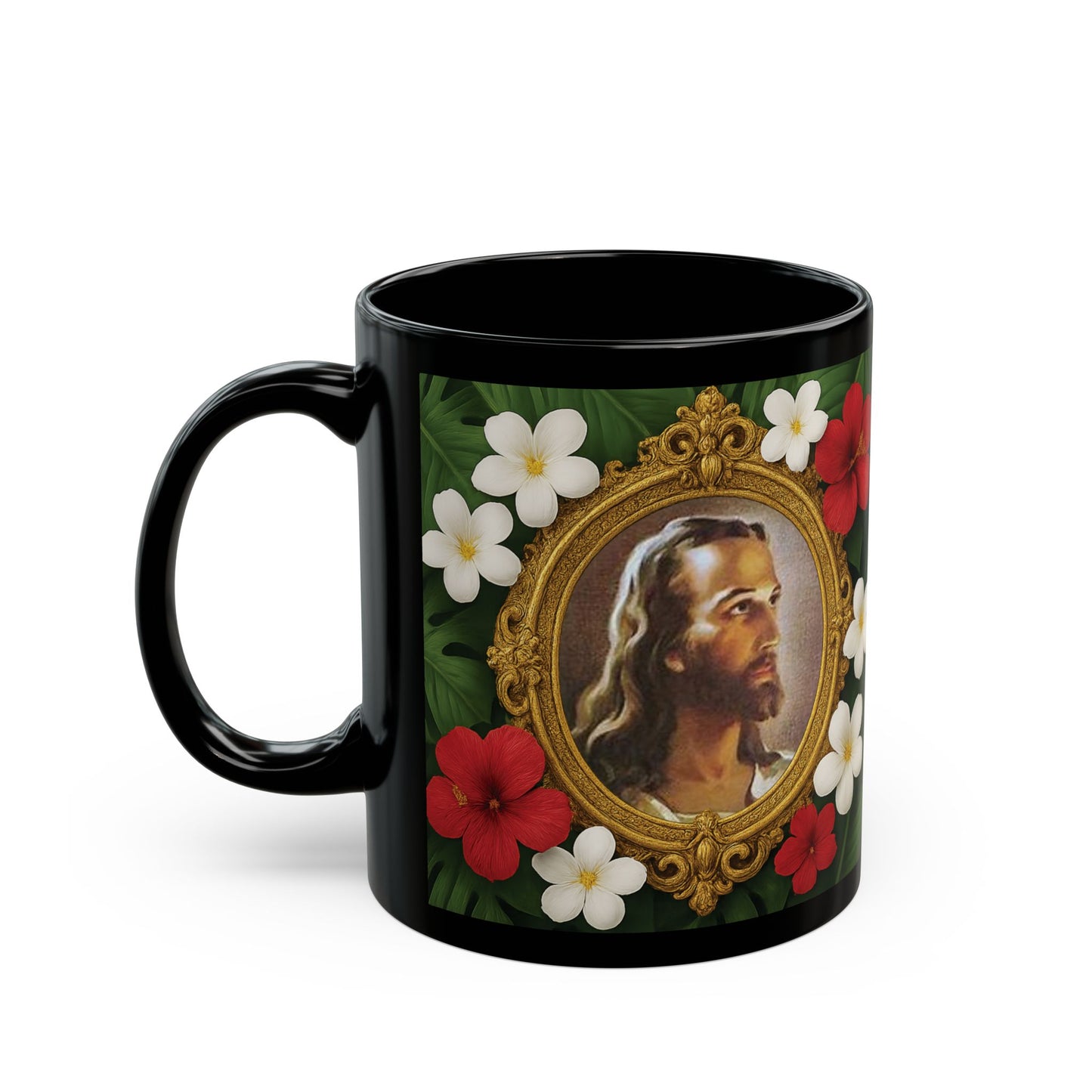 Black Coffee Mug, Religious - Head of Christ