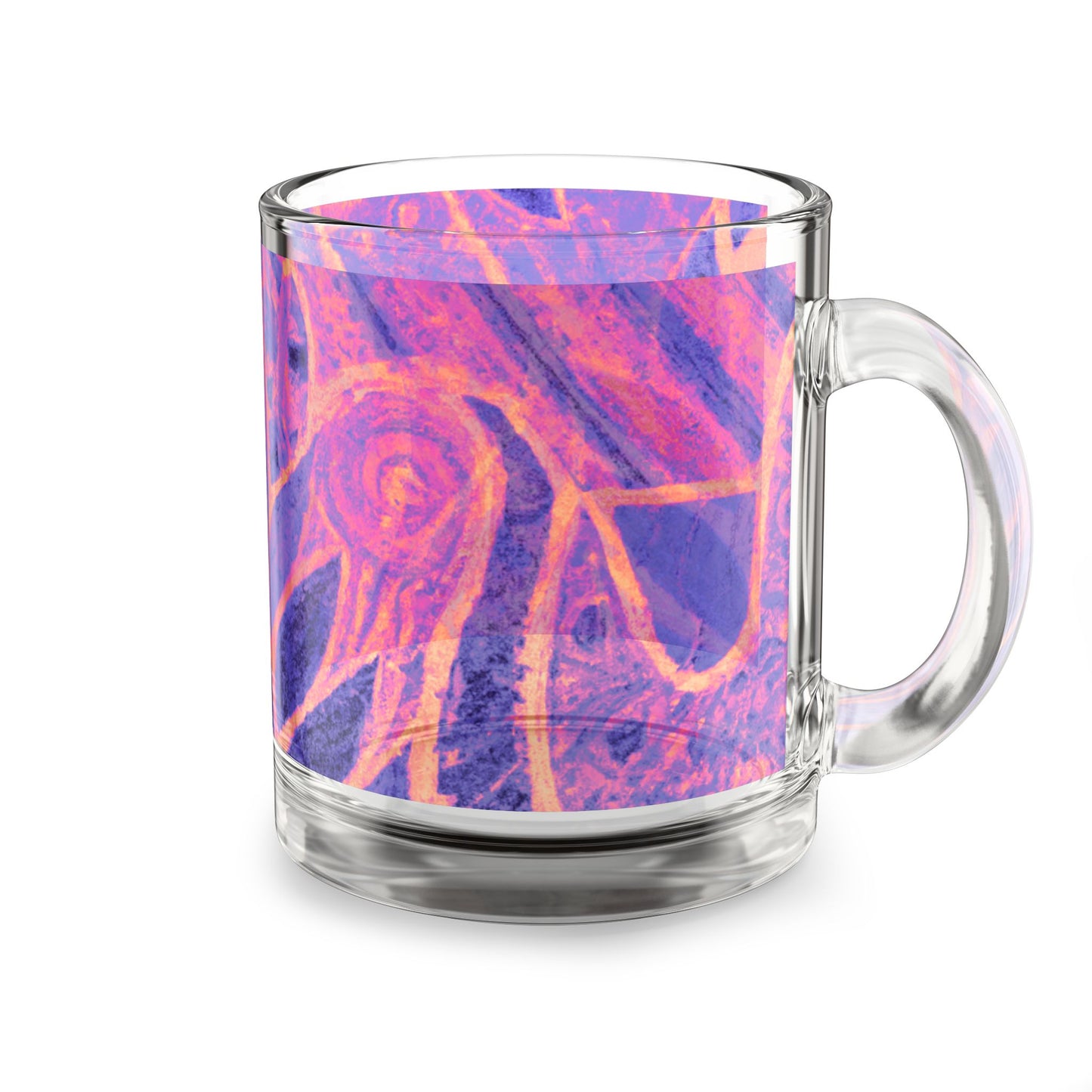 Tropical Glass Mug - 10oz Coffee Cup / Amazon Whimsy, Heatwave