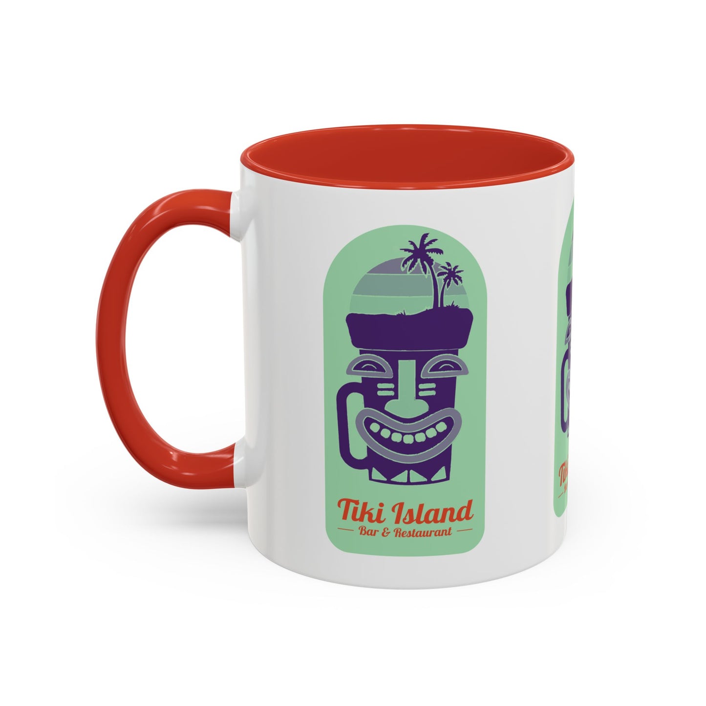 Tiki Island Accent Coffee Mug - Fun Tropical Drinkware for Beach Vibes, green