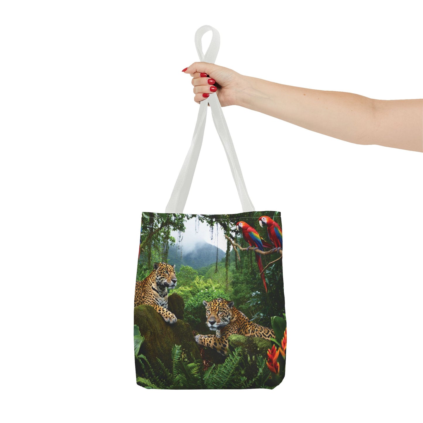 Jaguars and Parrots Tote Bag - 3 Sizes