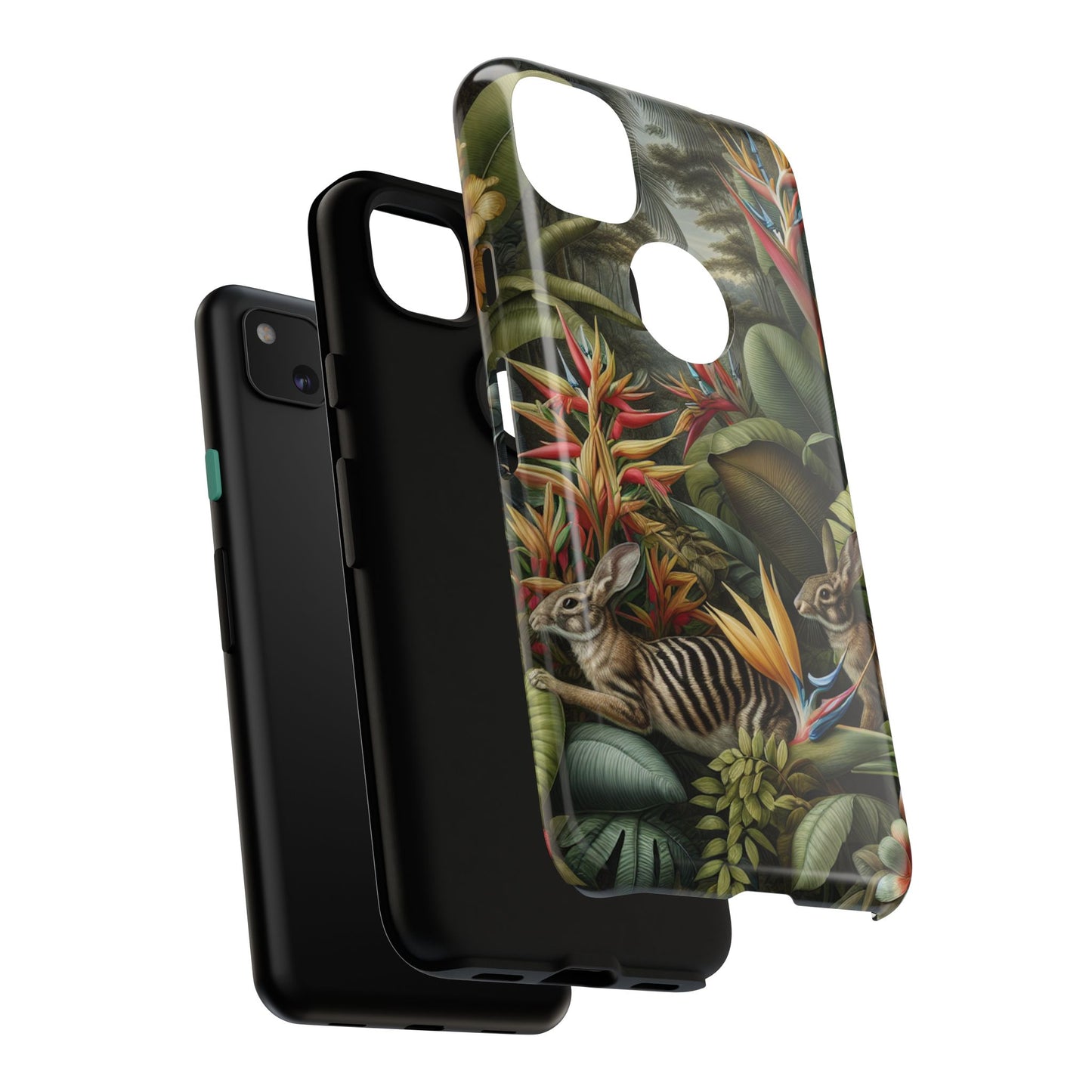 Rainforest Rabbit Outing Phone Case - Tough Cases with Summer Vibe