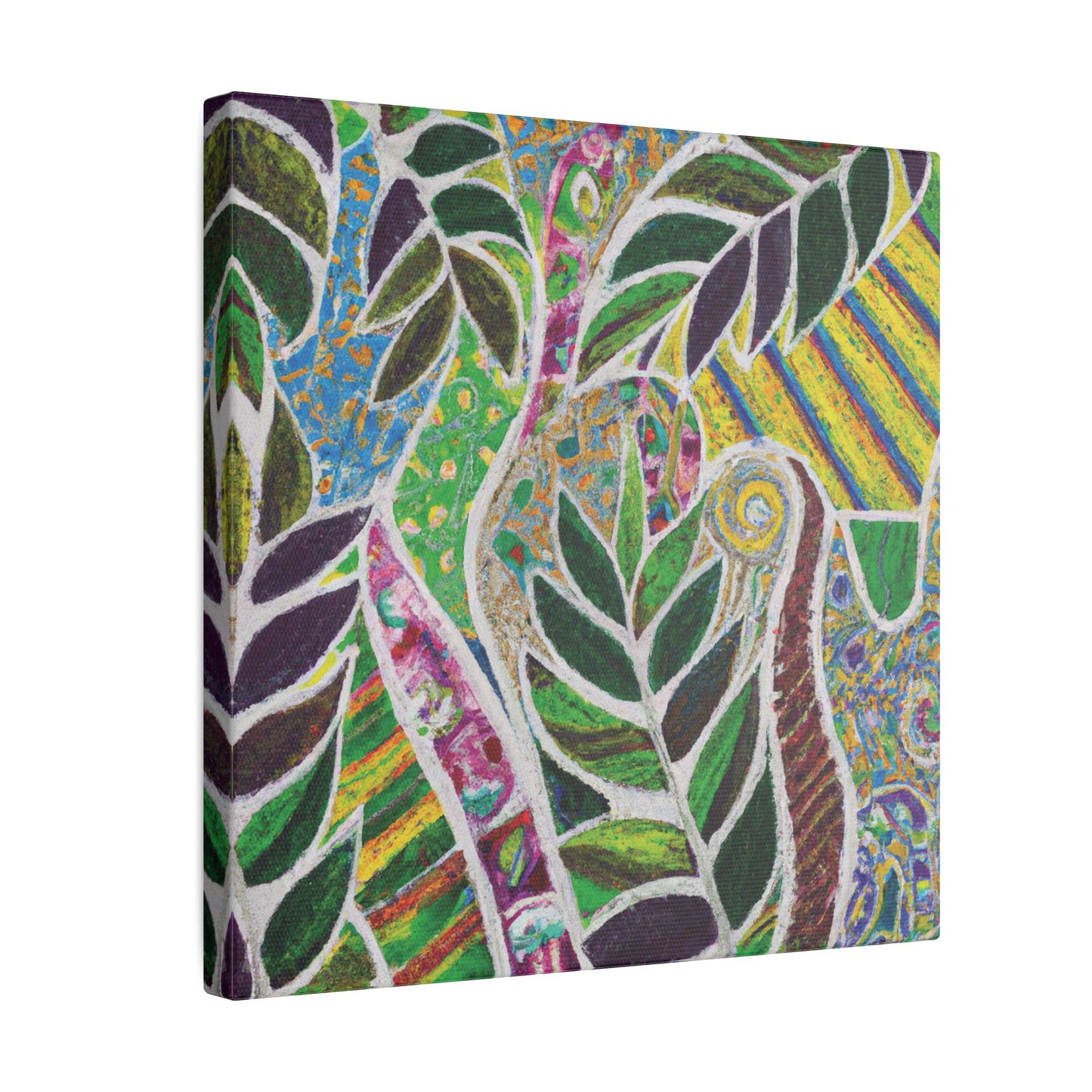 Tropical Canvas Artwork - Stretched Canvas Print, Many Sizes / Amazon Whimsy